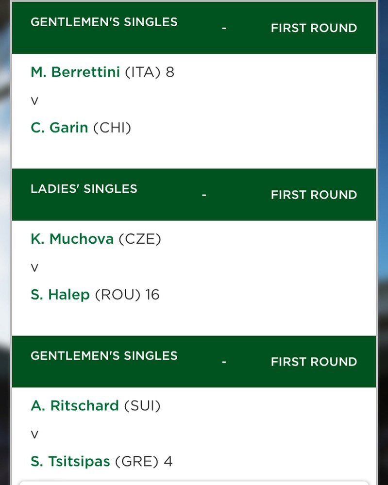 Anyone fancy joining me at Wimbledon tomorrow? I have tickets for No 1 Court and Sarah can&rsquo;t now come&hellip;