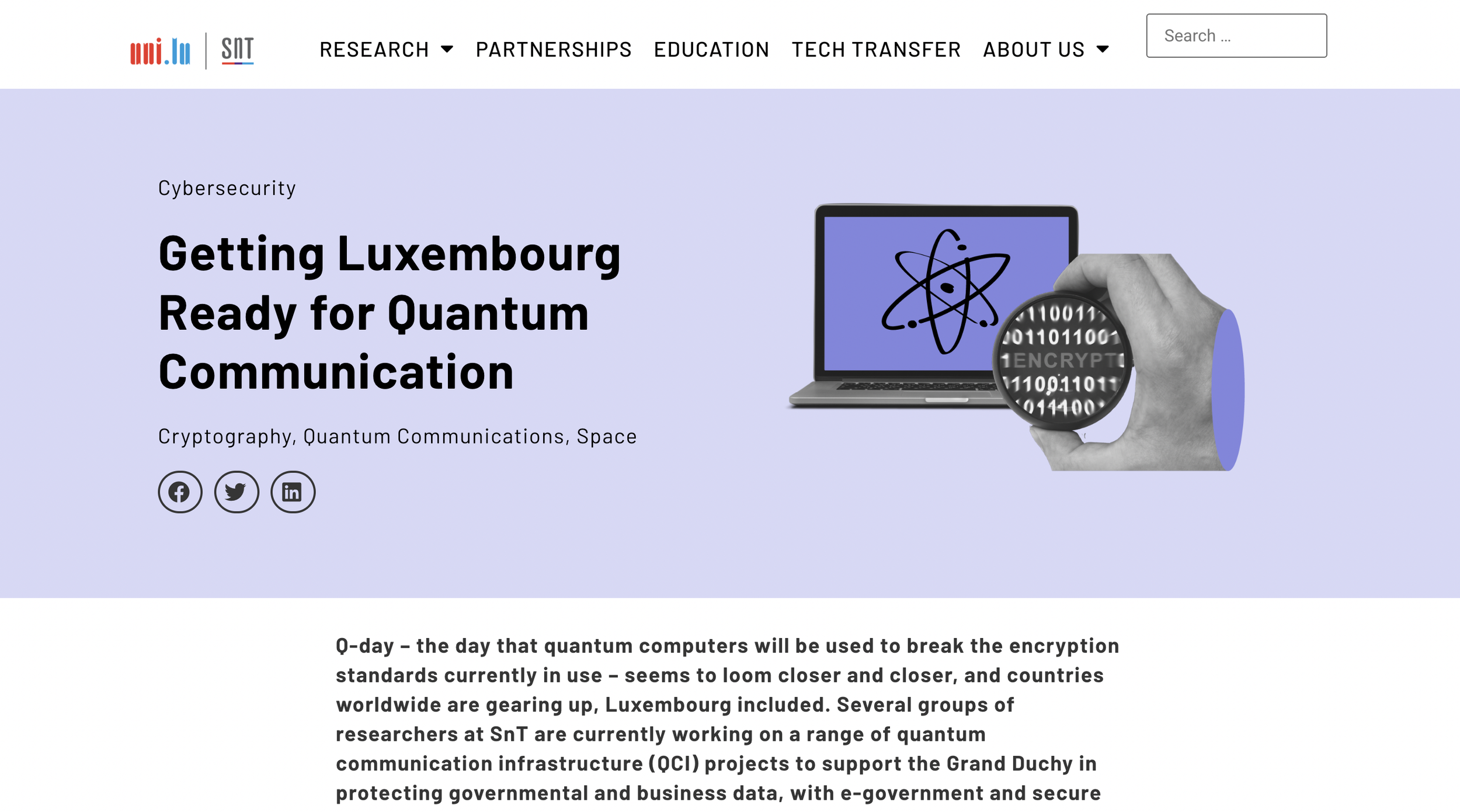 Getting Luxembourg Ready for Quantum Communication