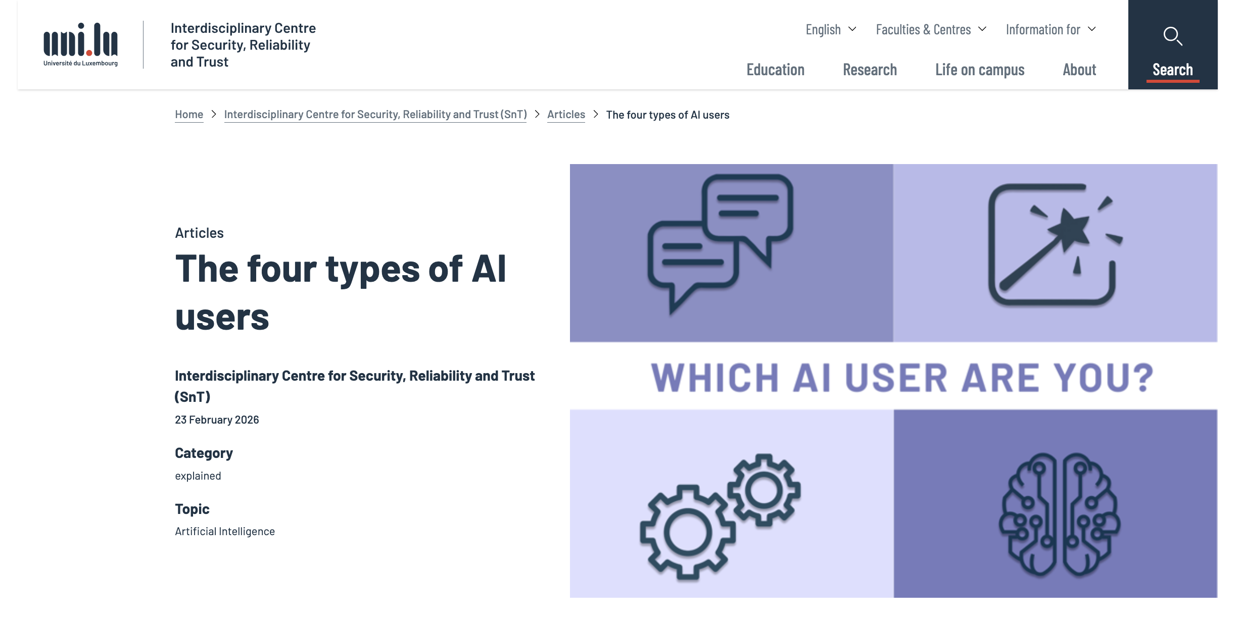 The four types of AI users