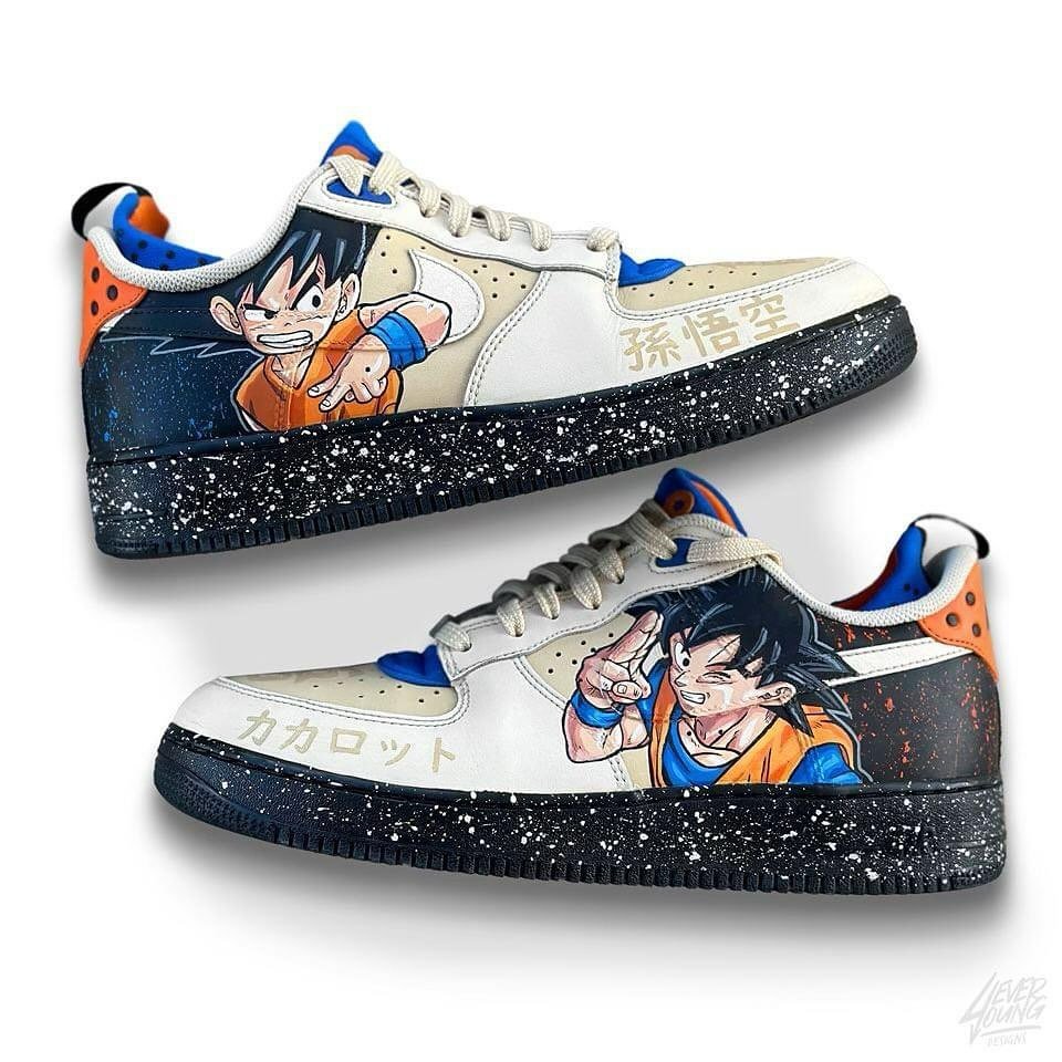 A pair of thrifted kicks I revitalized into a Goku themed pair! Now available for purchase in the online shop:

https://foreveryoungdesigns.com/shop/kakakicks