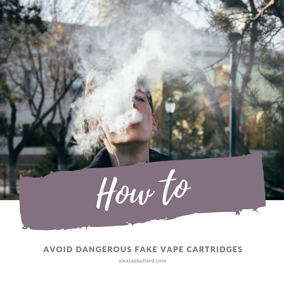Avoid dangerous fake vape cartridges with these tips from San Diego dispensary marketing professional, Alexia P. Bullard, Booklexia Content Marketing