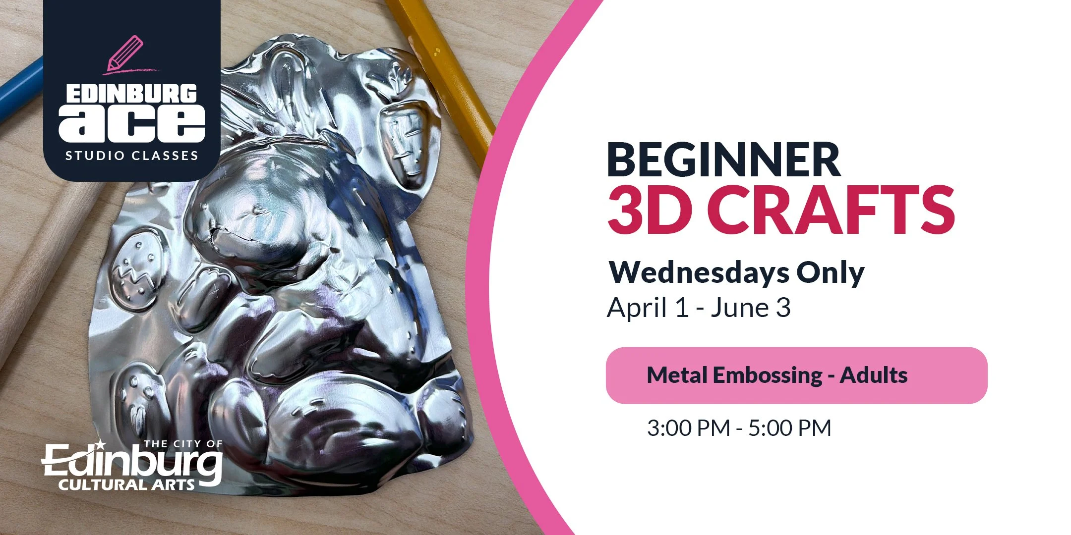 Edinburg art classes, what to do in edinburg, edinburg metal embossing classes