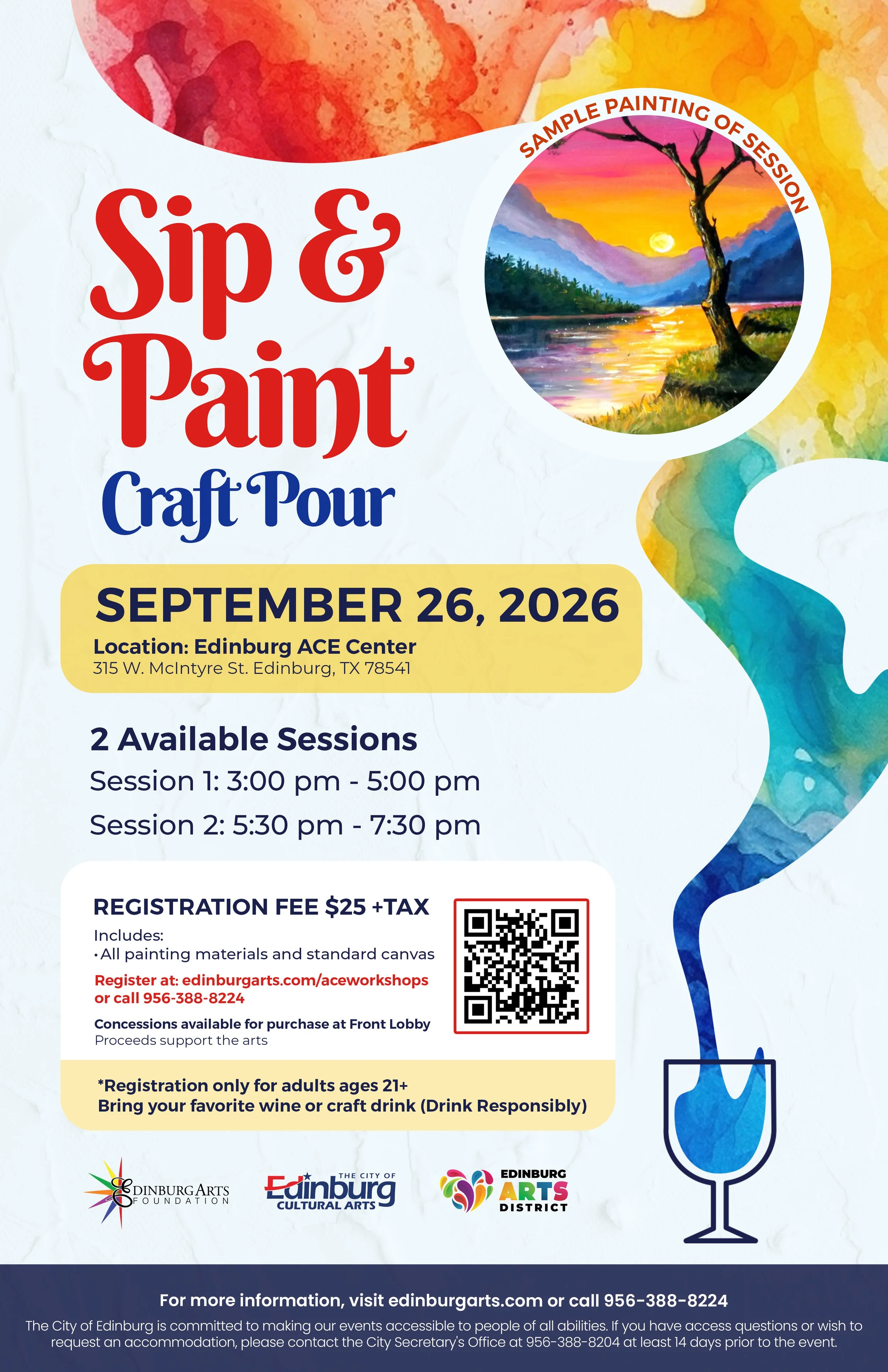 Sip and Paint - September 26 - 5:30 PM to 7:30 PM