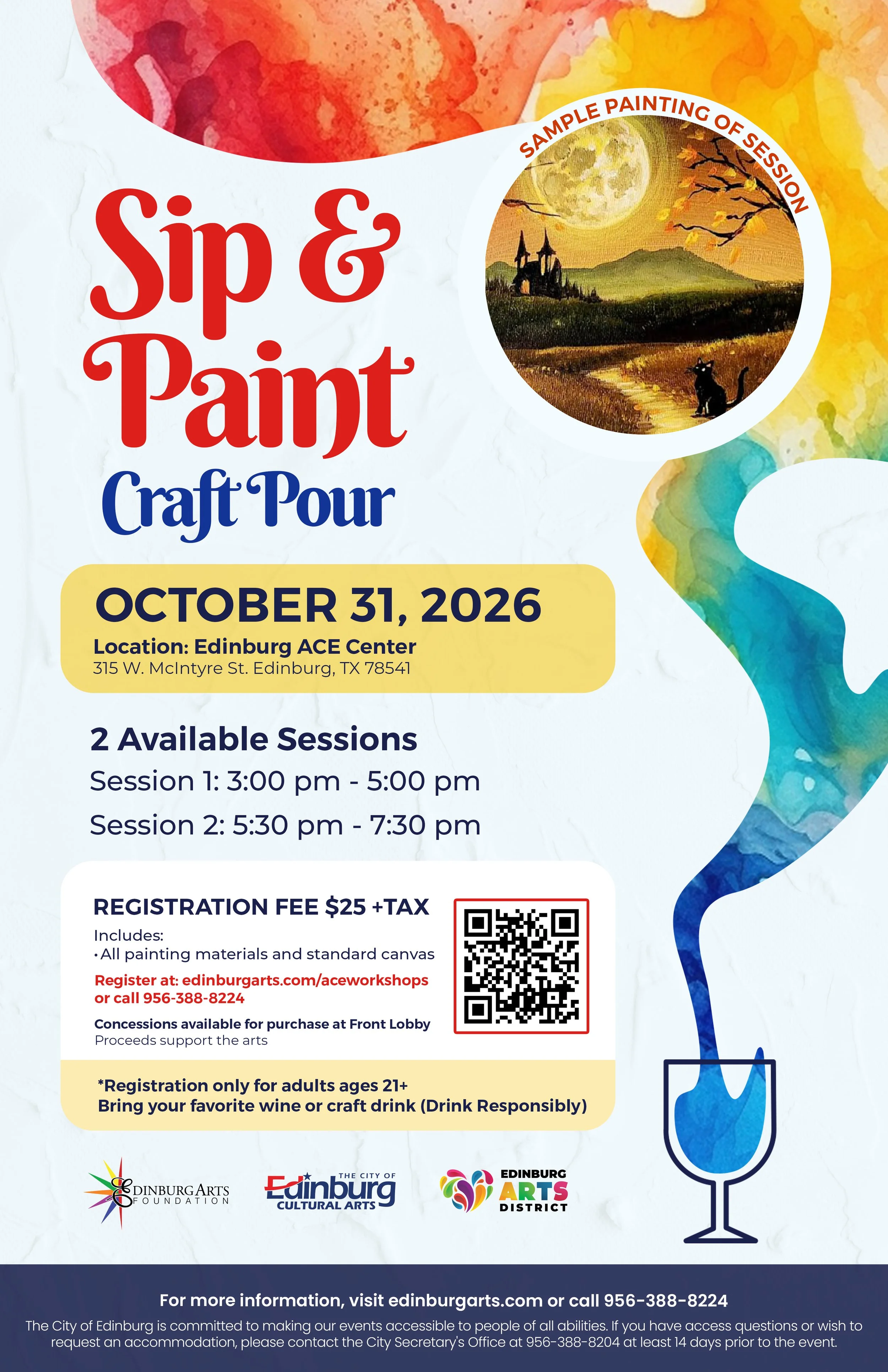 Sip and Paint - October 31 - 5:30 PM to 7:30 PM