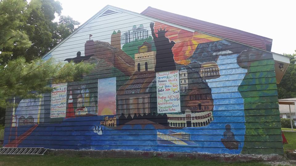 Projects can be whatever campers conceive. This mural was conceived and created over the entire course of the camp season in 2015.
