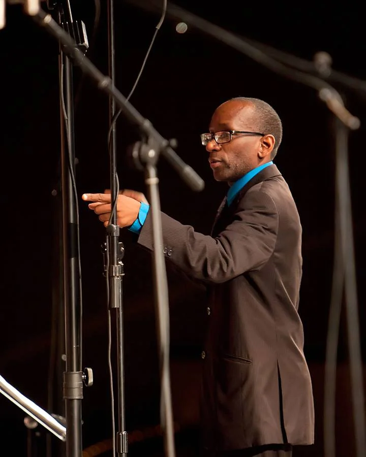 Marcus Farr directs the Jazz III Band at Northside High School's Evening of Jazz