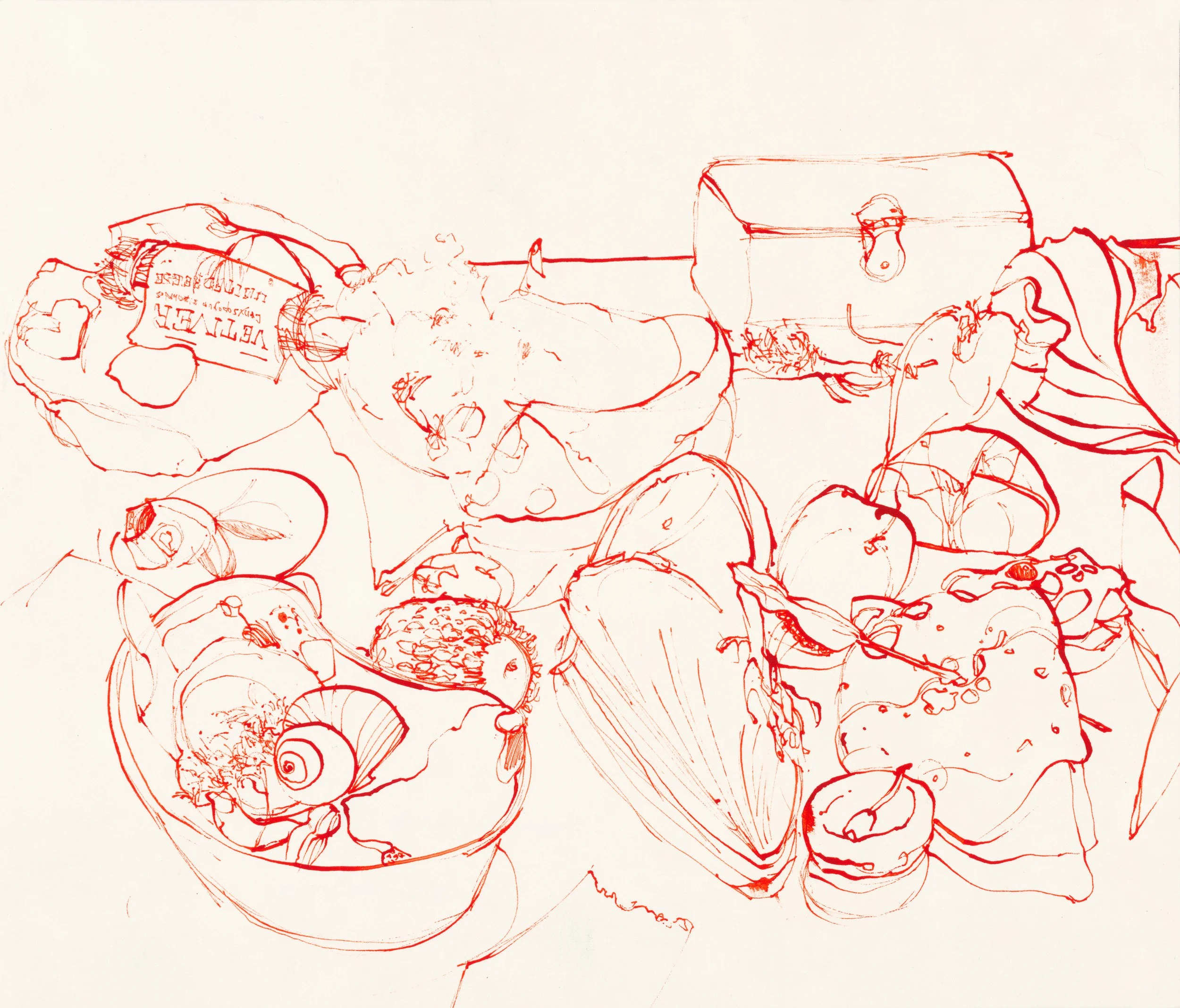  Summoning Table 
ink on paper, 9 x 10.5 in, 2025