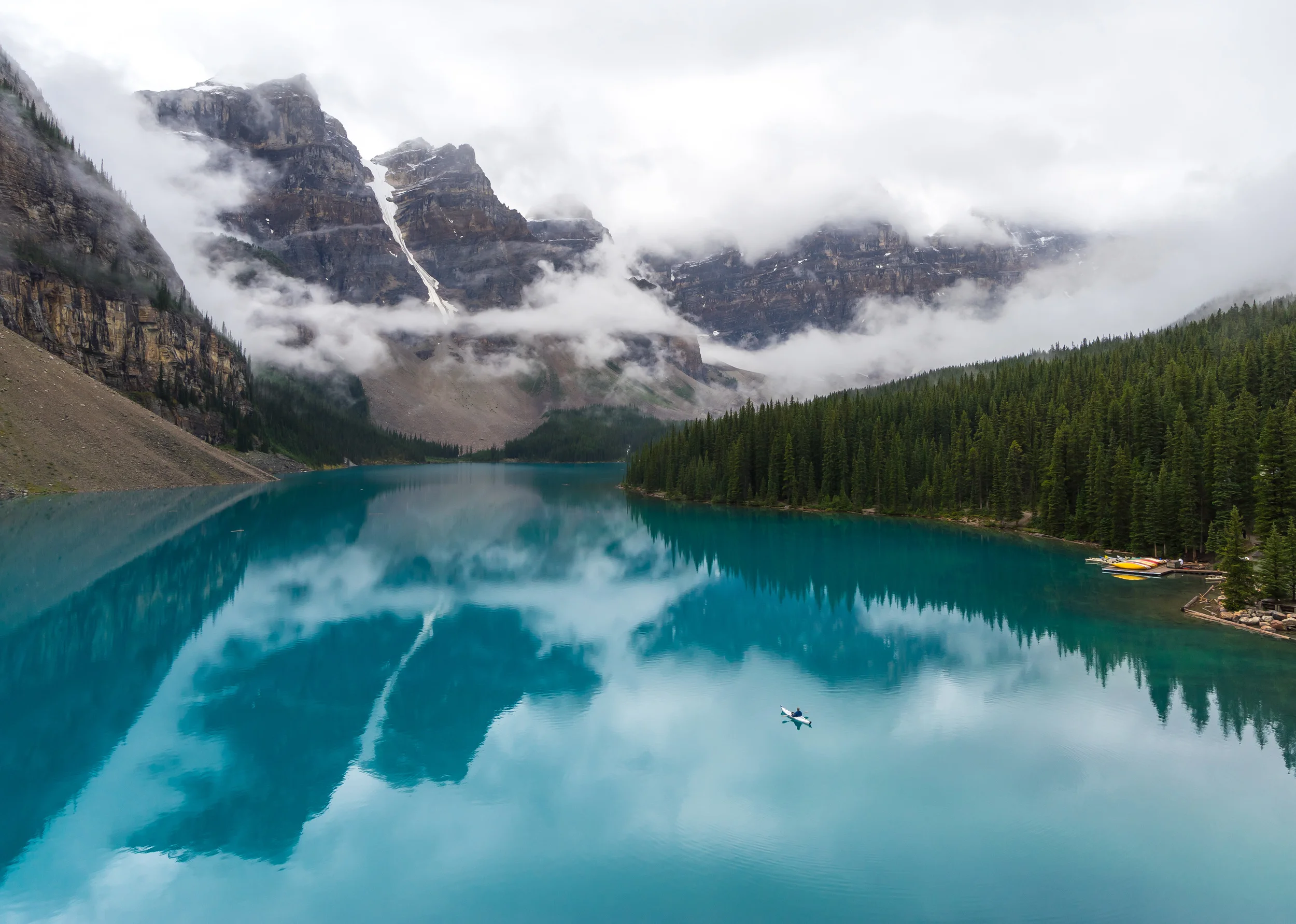 3. Kayaking Moraine Lake: Kayaking on Moraine Lake really allows you to appreciate how grand this lake really is as you get closer to the trademark peaks that tower high above. You’ll want to head here early to have it all to yourself.