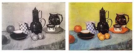 Van Gogh, Still Life: Blue Enamel Coffeepot, Earthenware and Fruit, 
