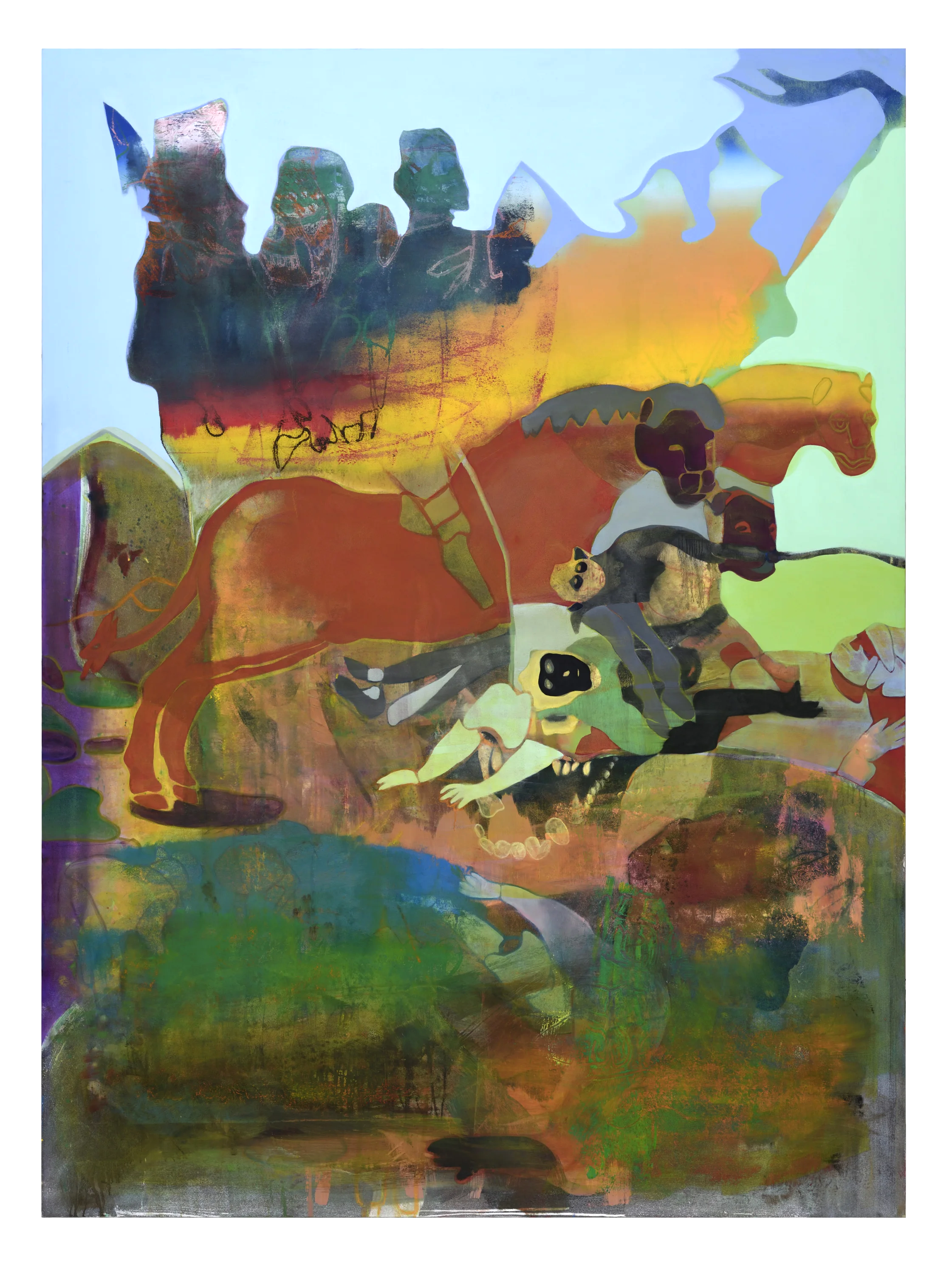  KHAO YAI I, 2018  Oil on canvas  230 x 170 cm  ©July Ancel ADAGP 