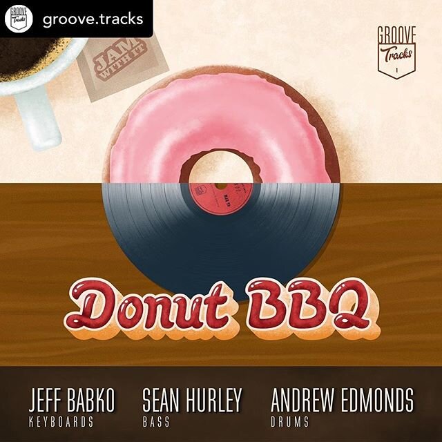 Teamed up with my friend @seanehurley to create @groove.tracks. Pumped about this new project. Get hip. Jam with it.⁣ Available now!
⁣
Donut B.B.Q. is out everywhere! This EP includes 3 additional tracks that cater to musicians who want to improve th