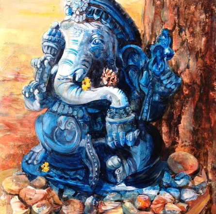   Ganesh at Eldorado Yoga Ashram  Acrylic 12" x 12" 