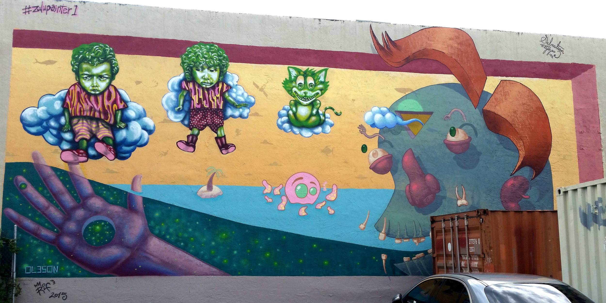  Collab with Sebastian Coolidge, Oleson Art and Zulu Painter 1 Wynwood, FL 2015 