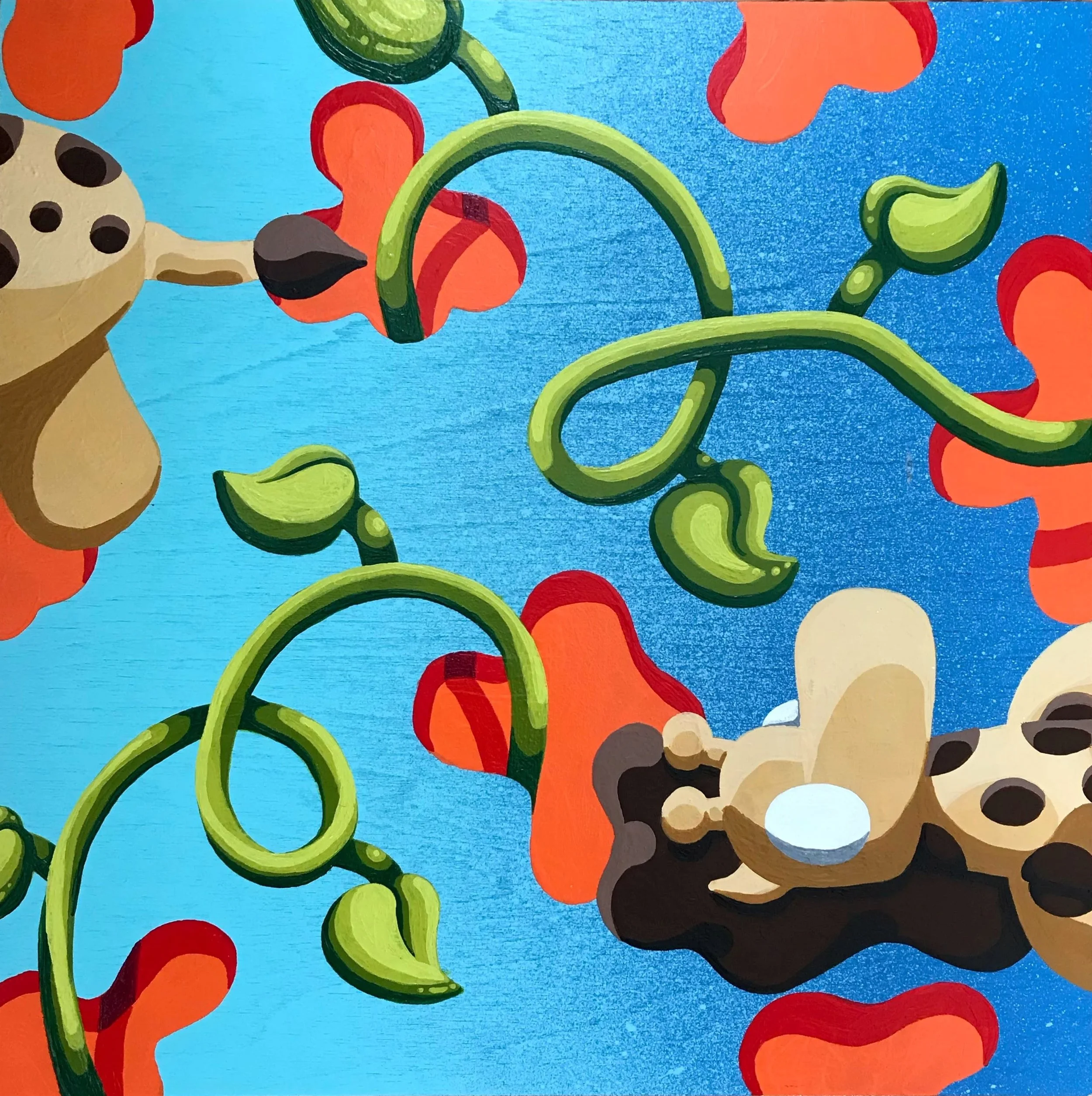  Acrylic &amp; Aerosol on Wood 2019 