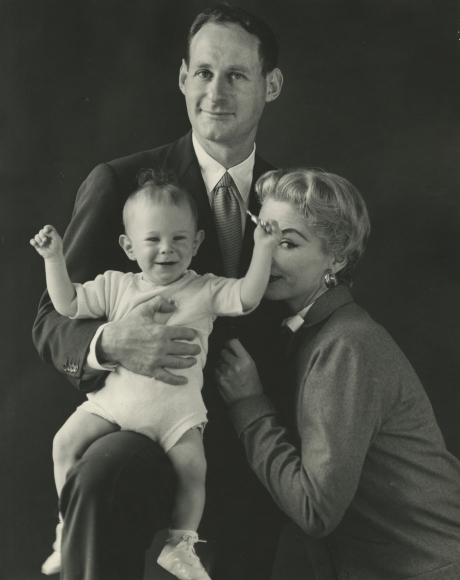 Portrait of Irving Penn, Lisa Fonssagrives-Penn, and Tom Penn, taken by Franny, ca. 1953