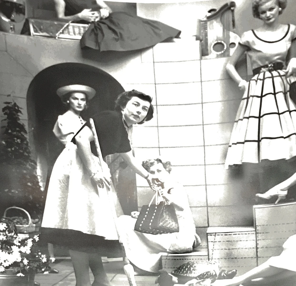 The real woman at work, ca. 1950-51 - Franny on a Glamour shoot, photographed by Life magazine