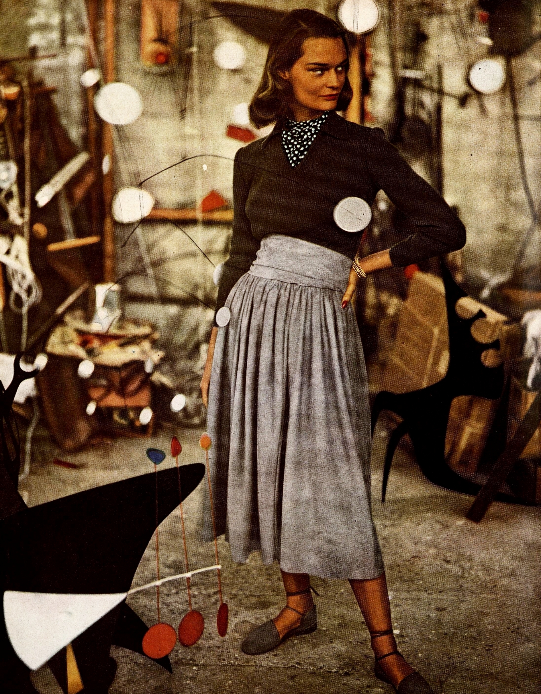 Genevieve Naylor: Make it from a Pattern and Make it in Suede - Harper's Bazaar, Aug 1947