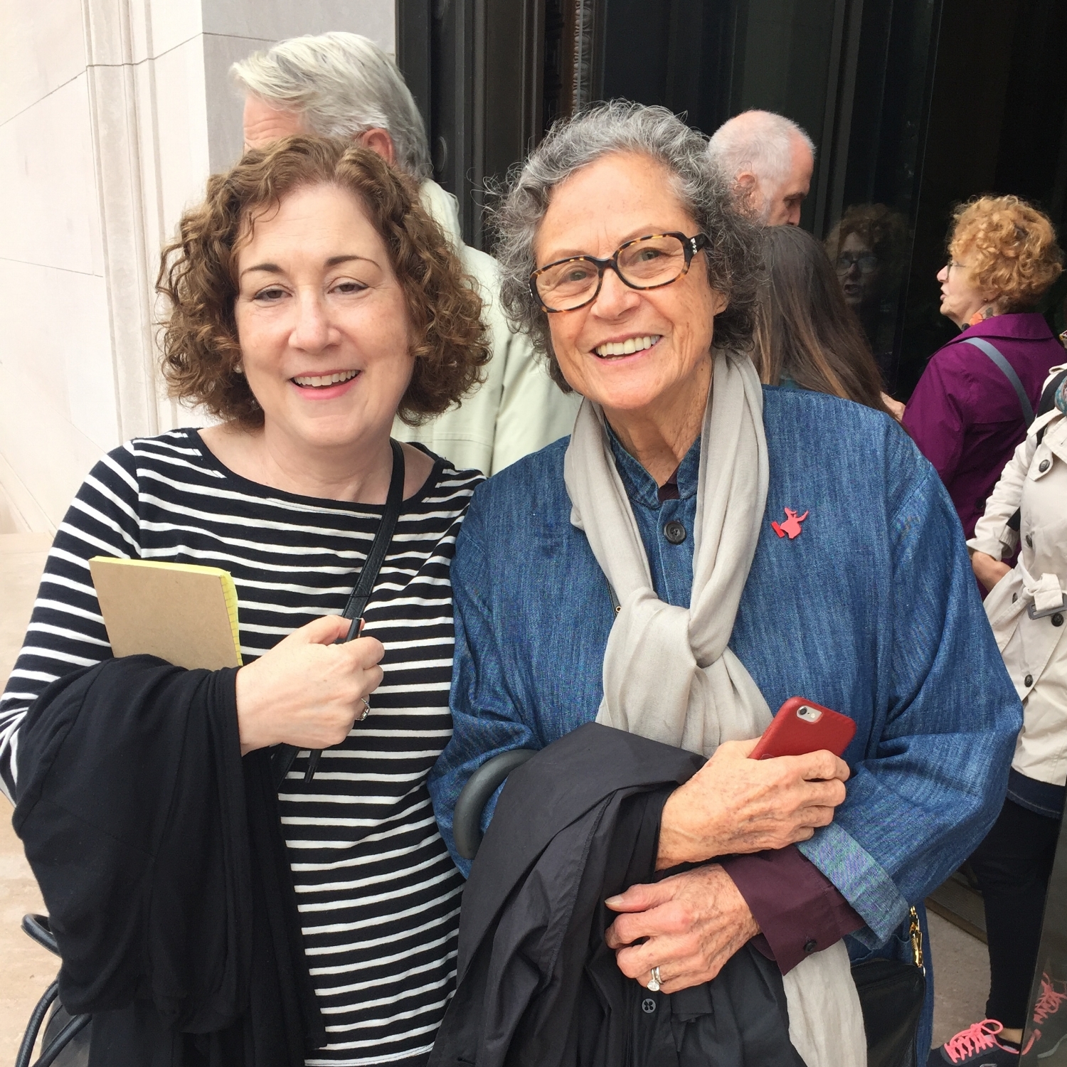 With Rotraut Uecker, Yves Klein's widow, at National Gallery, DC