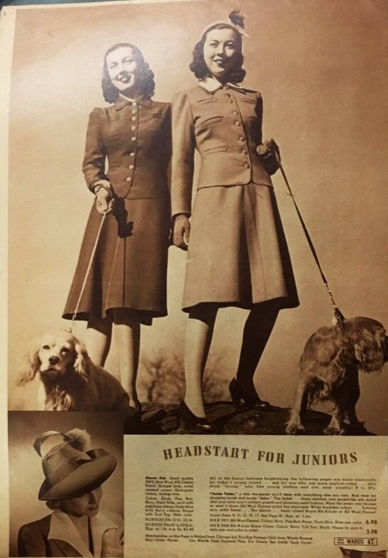 The twins in the Montgomery Ward catalog, 1942 Spring & Summer