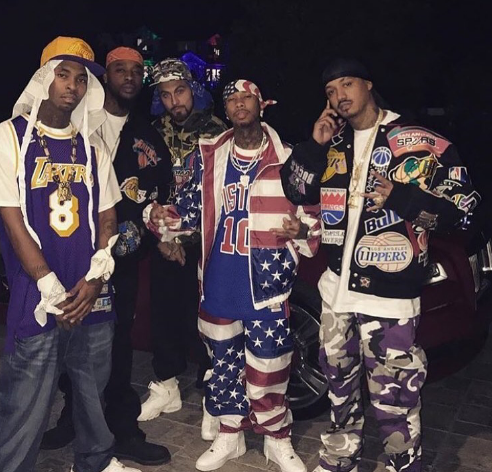 Dipset in the building!!! Tyga and his crew showed up and out as one of New York's hottest cliques, The diplomats. Dope job fellas !