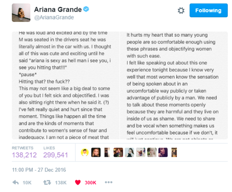 Photo Credit: Twitter @ArianaGrande