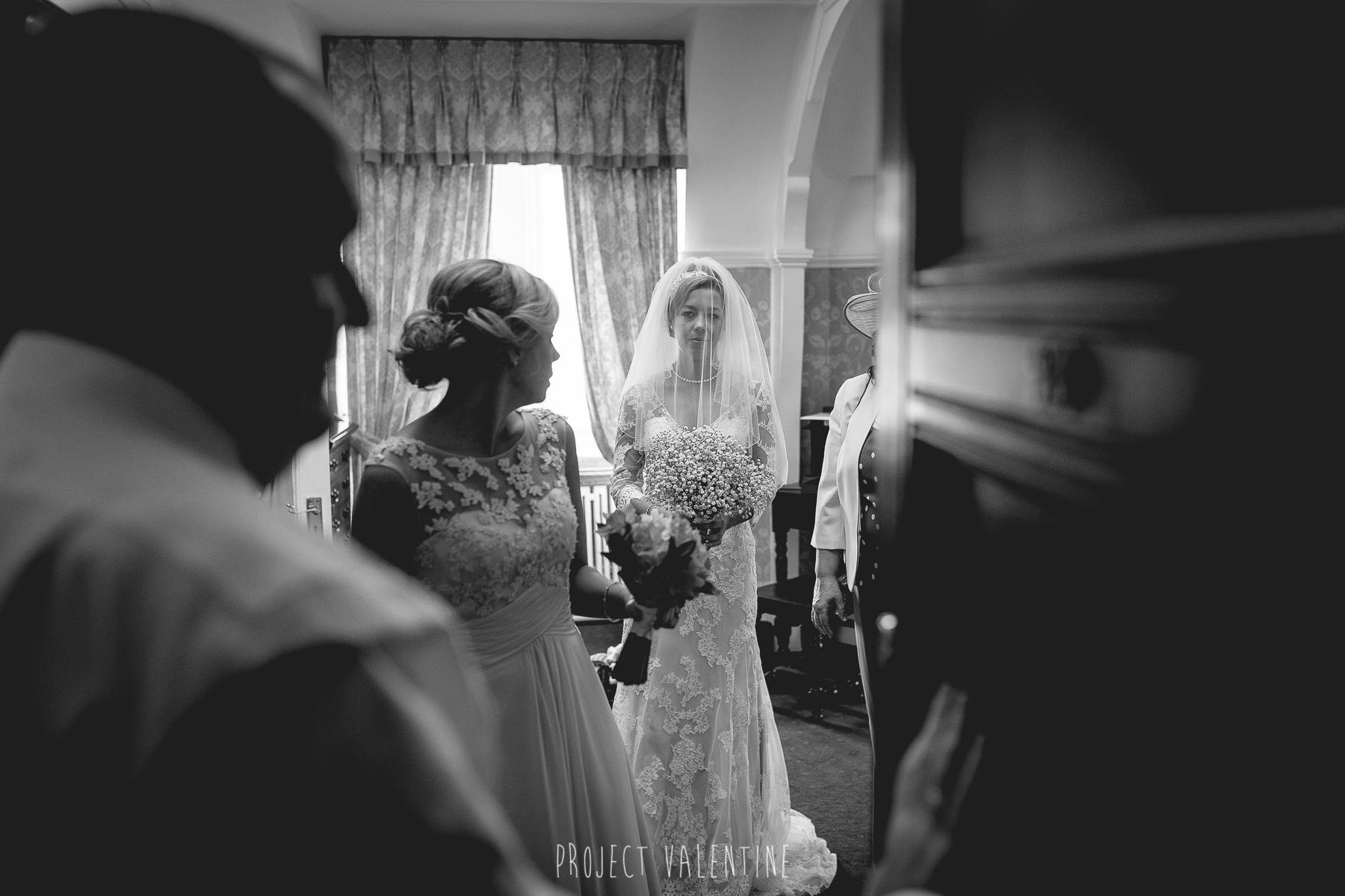bride about to leave her room