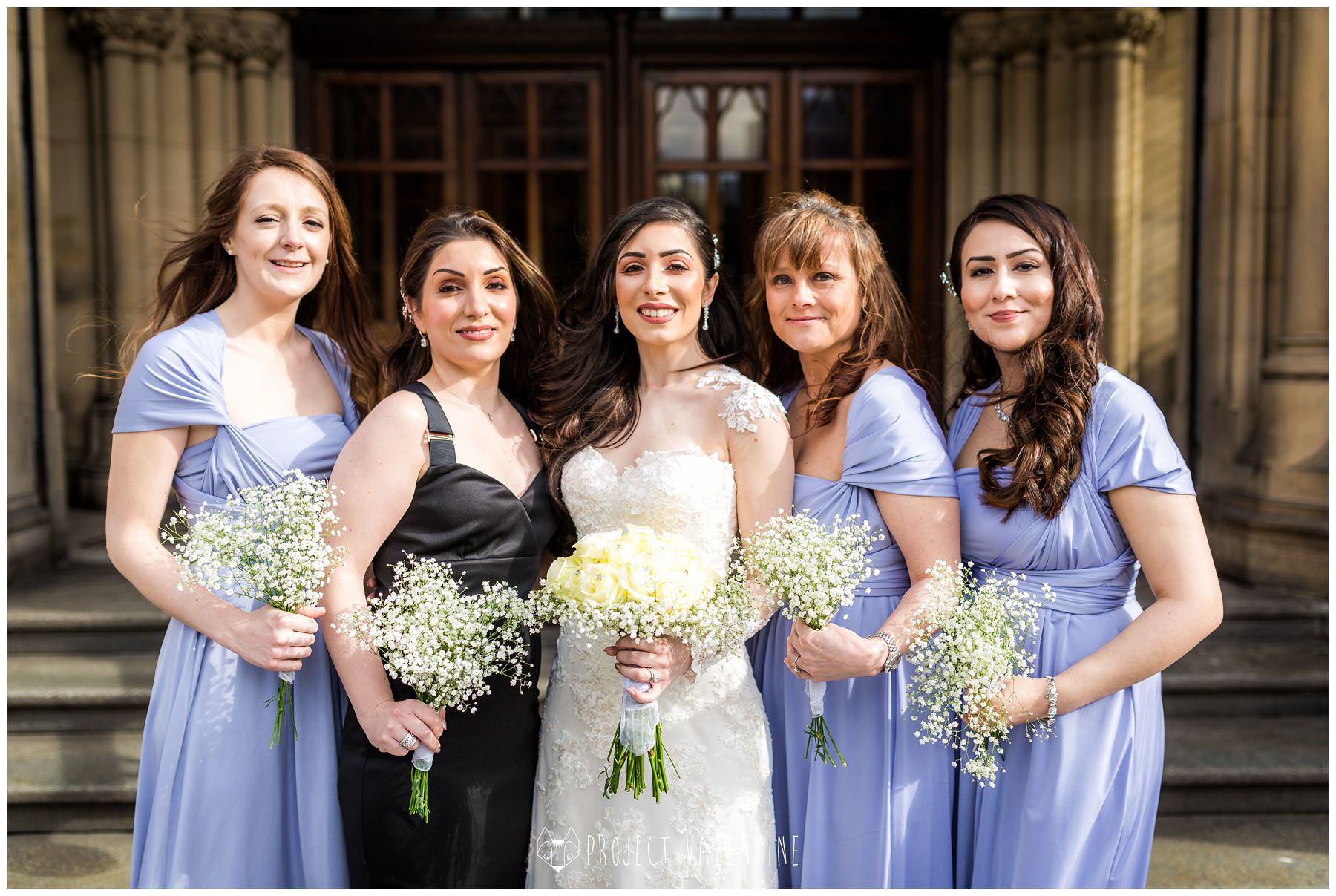 bride and bridesmaids