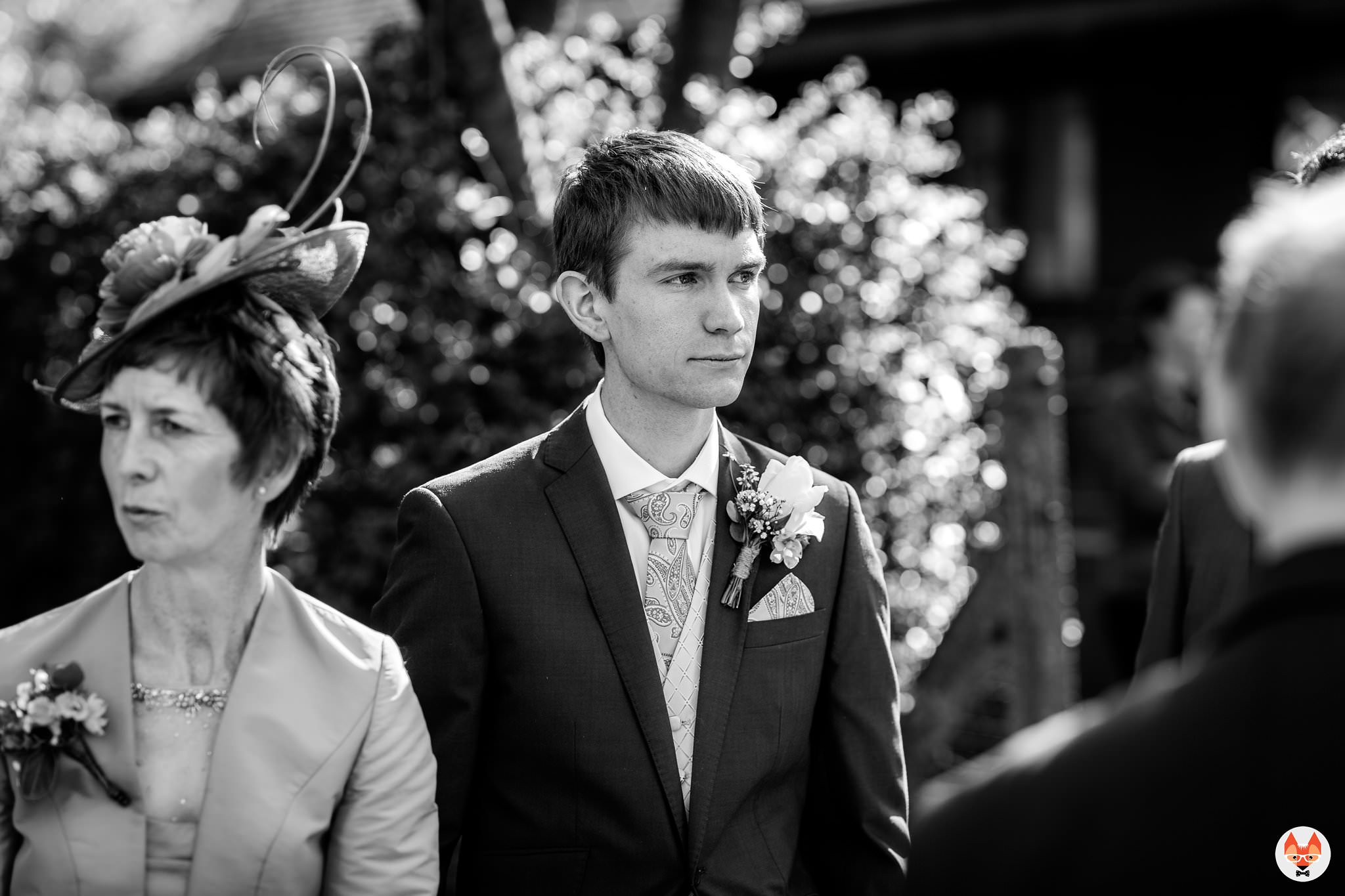 groom waiting for bride to arrive