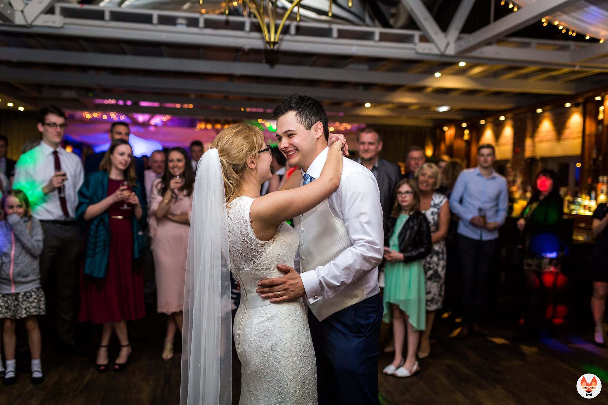 bride and groom during first dance