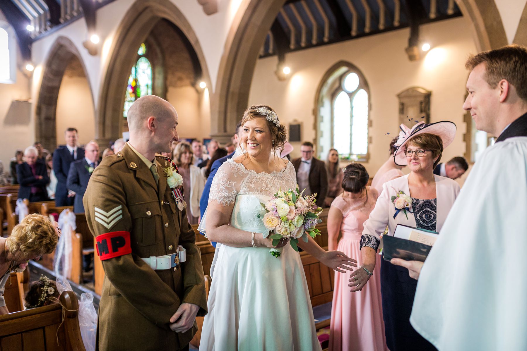bride walking up the aisle