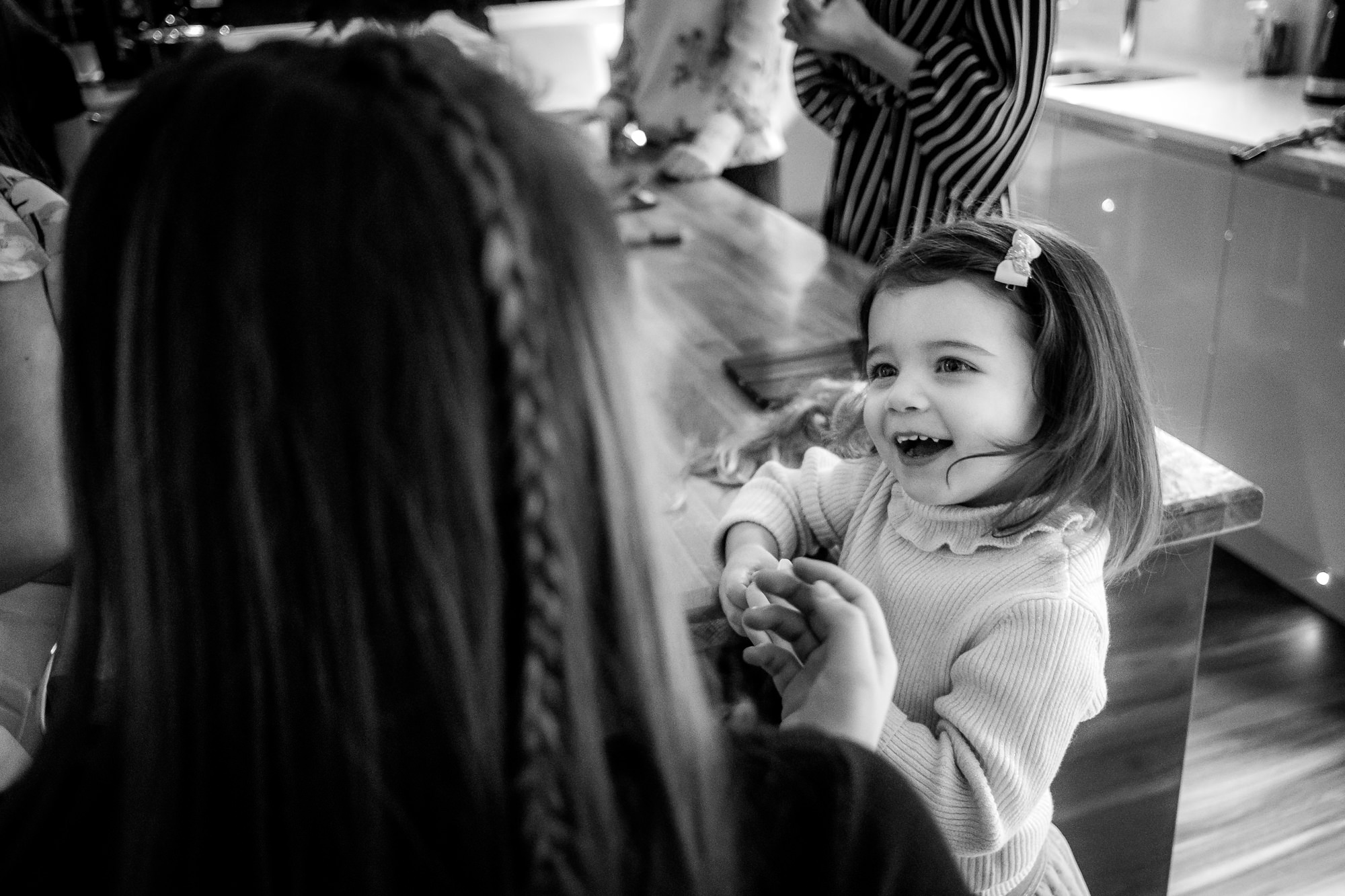 little girl laughing
