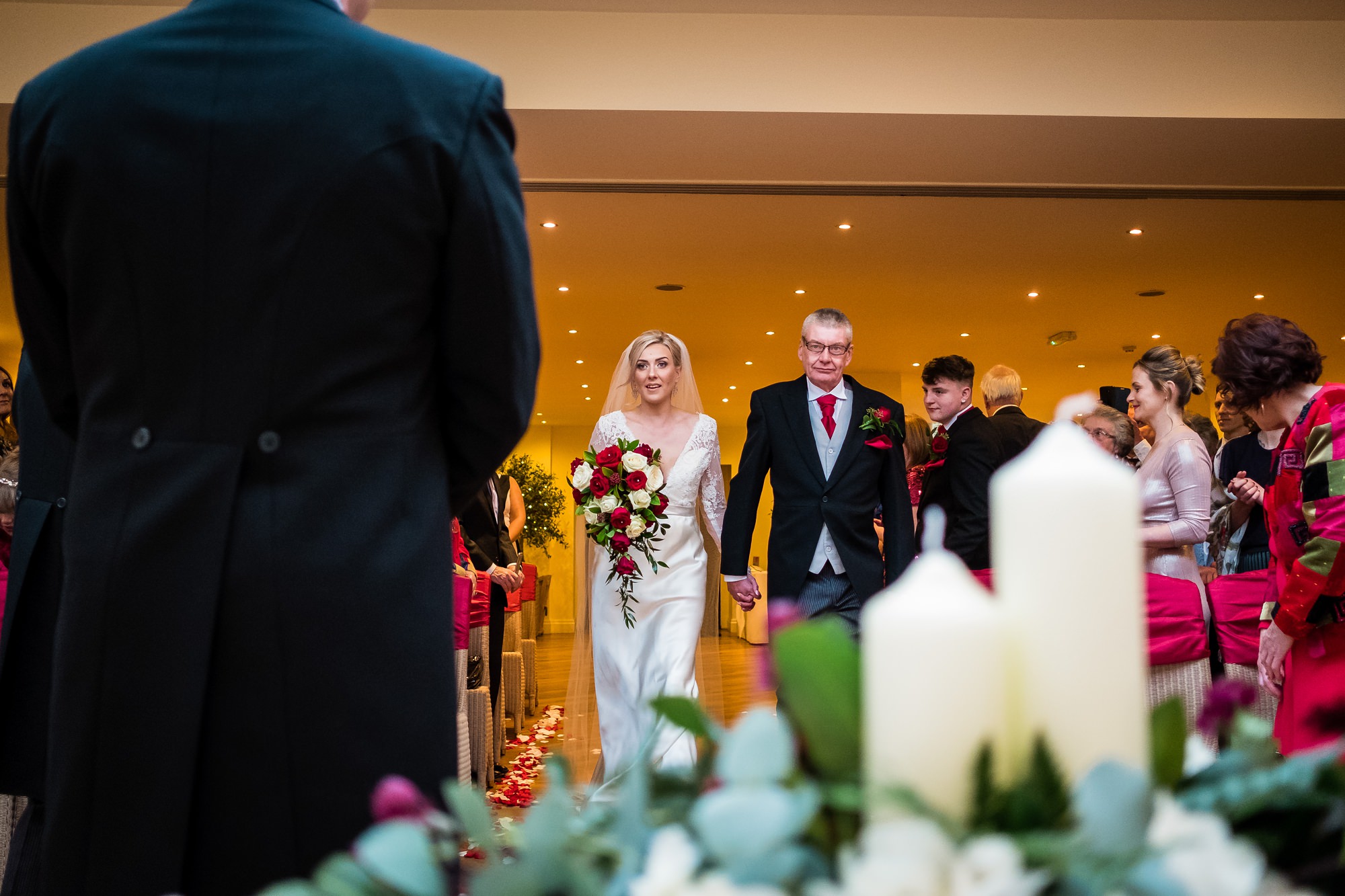 bride walking down the aisle 