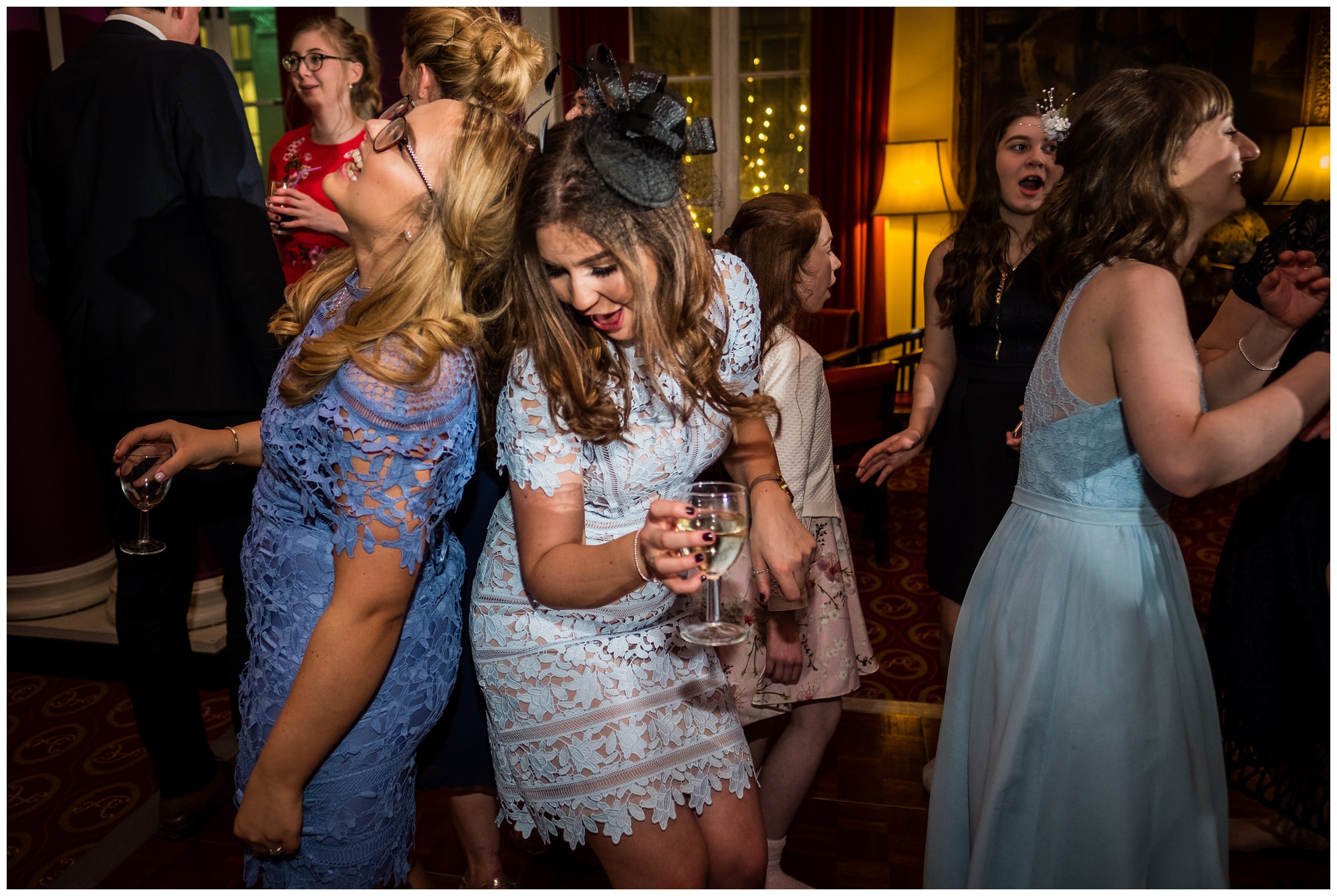 wedding guests dancing