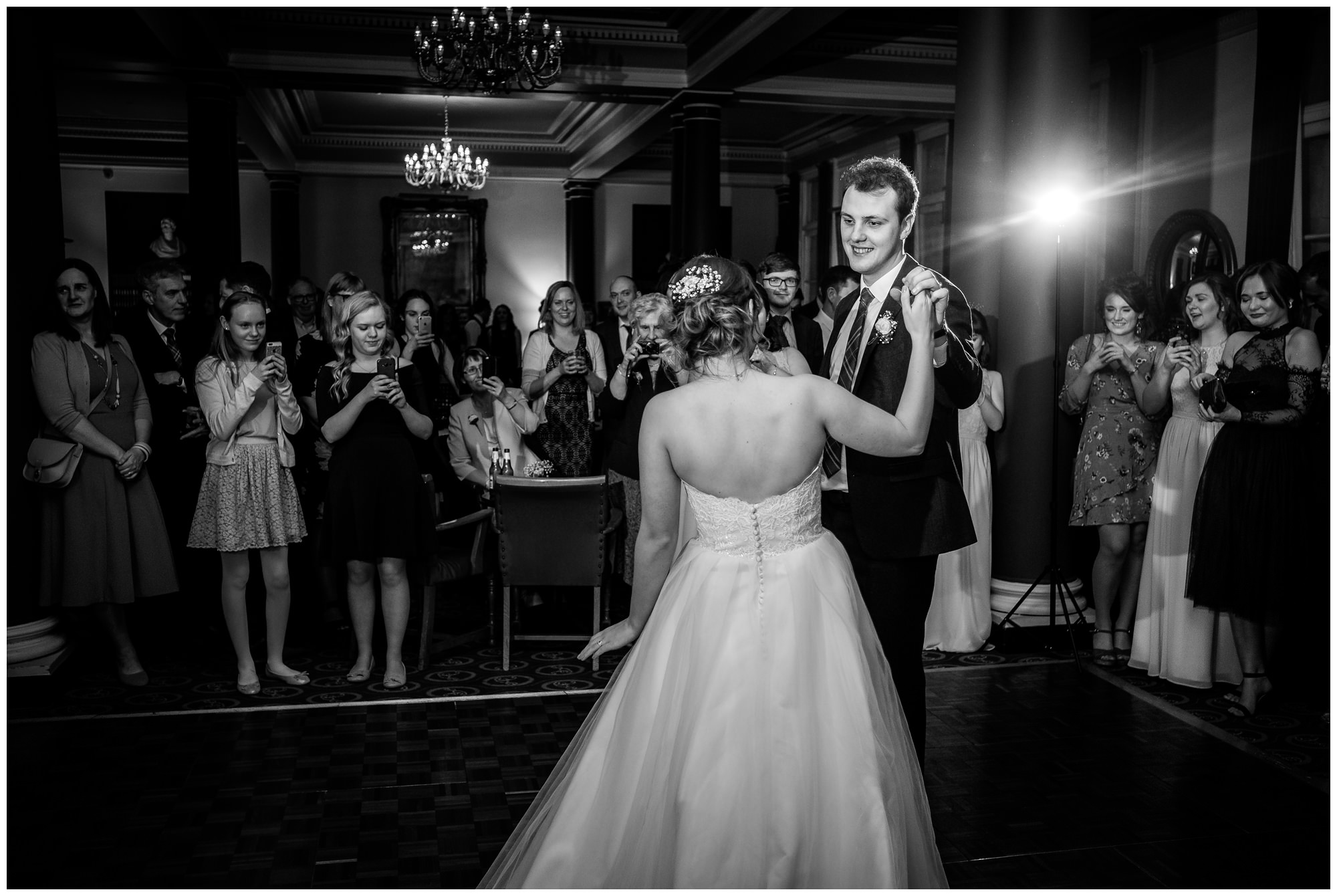 bride and groom doing their first dance
