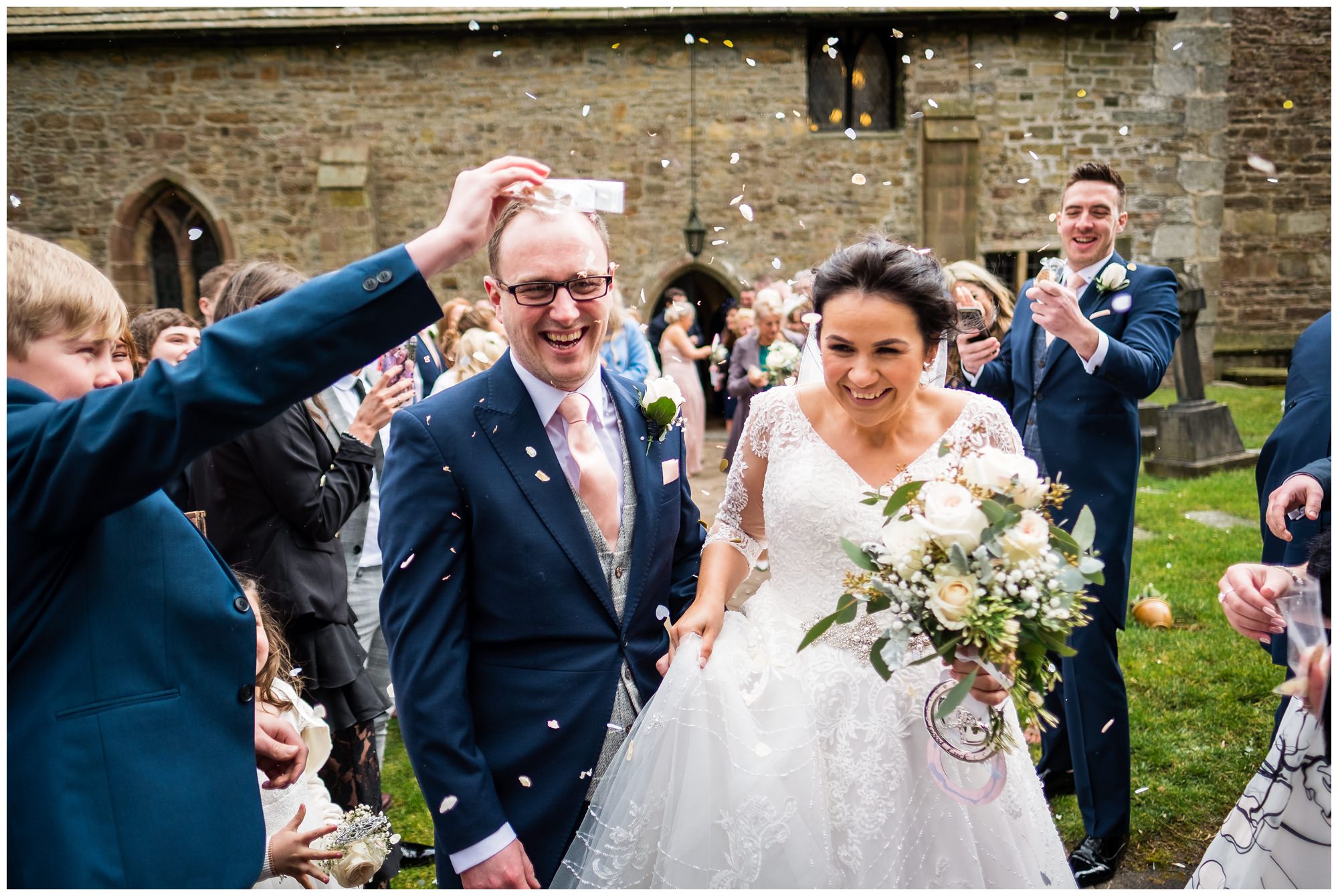 walking through confetti