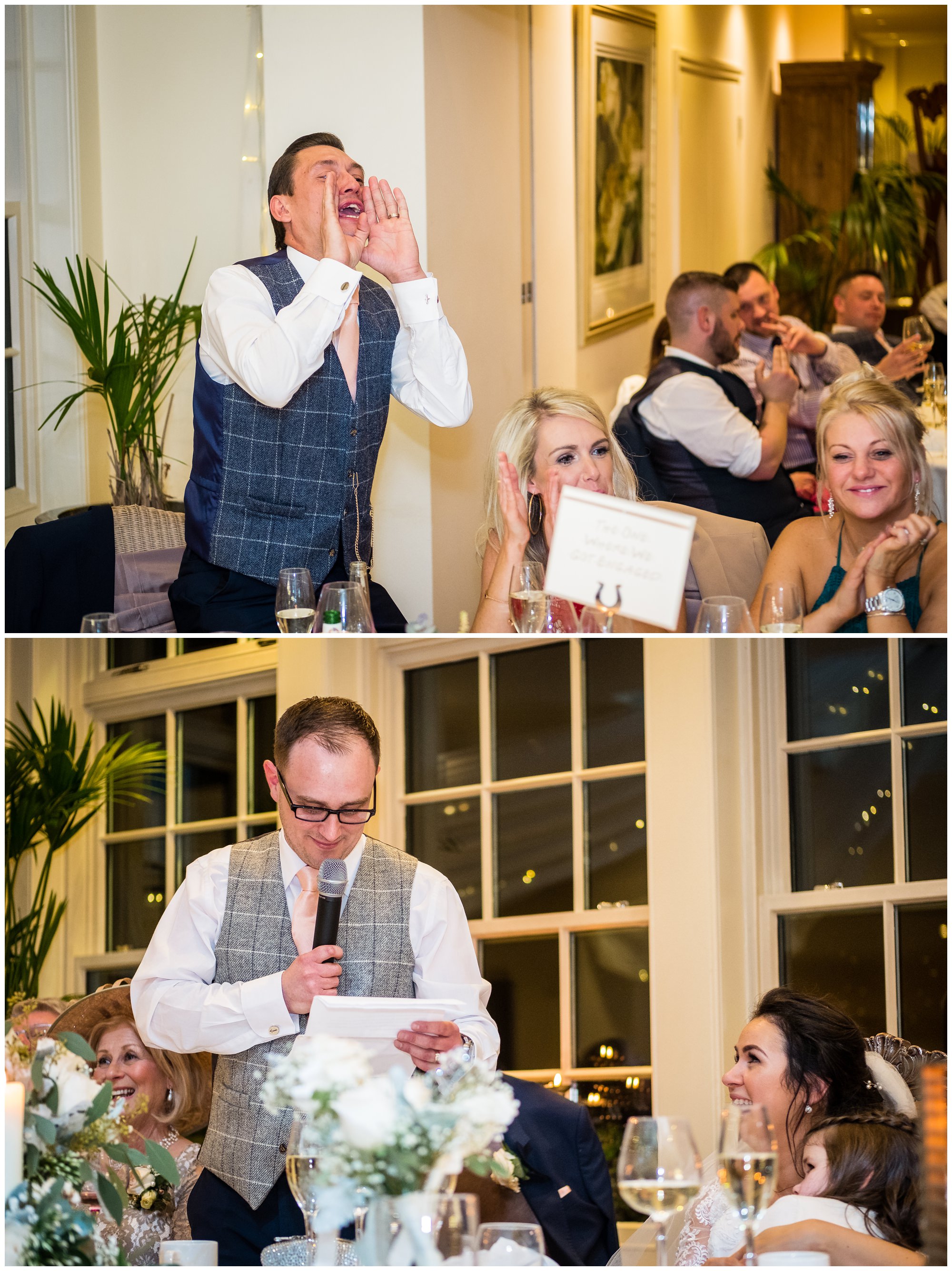 groom giving his speech