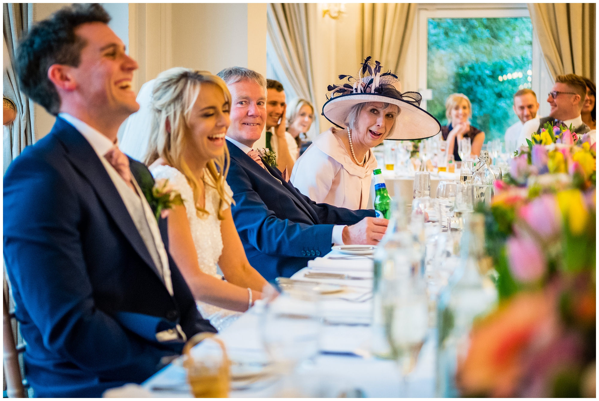 mother of the bride laughing