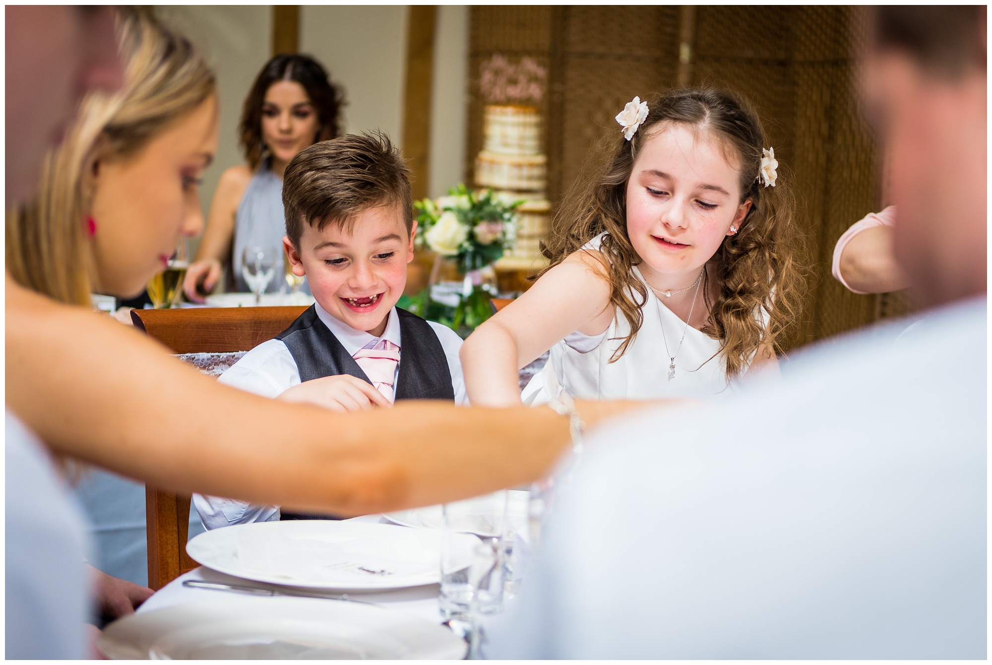 children sat at table