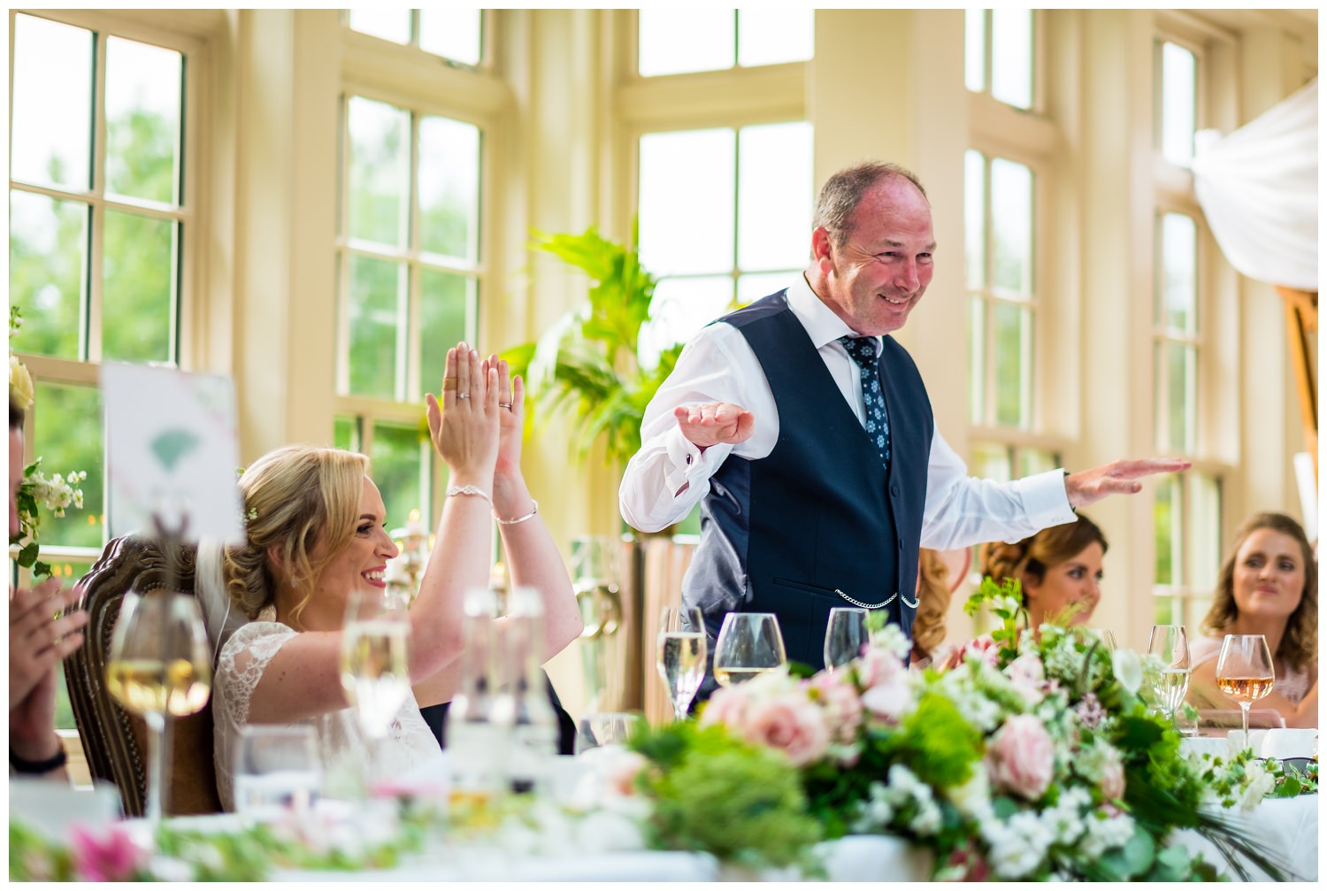 father of the bride giving speech