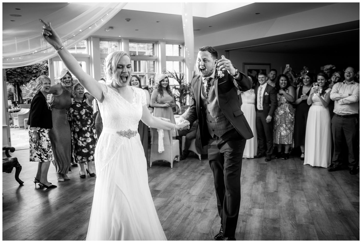 bride and groom doing their first dance