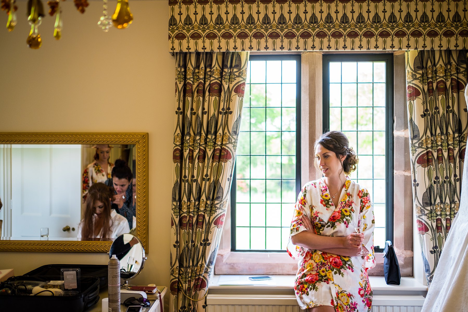bridesmaid watching bride