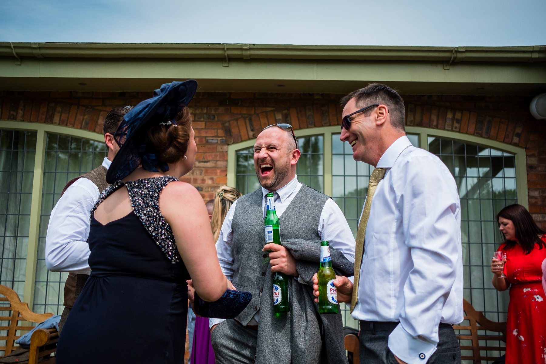guests laughing together
