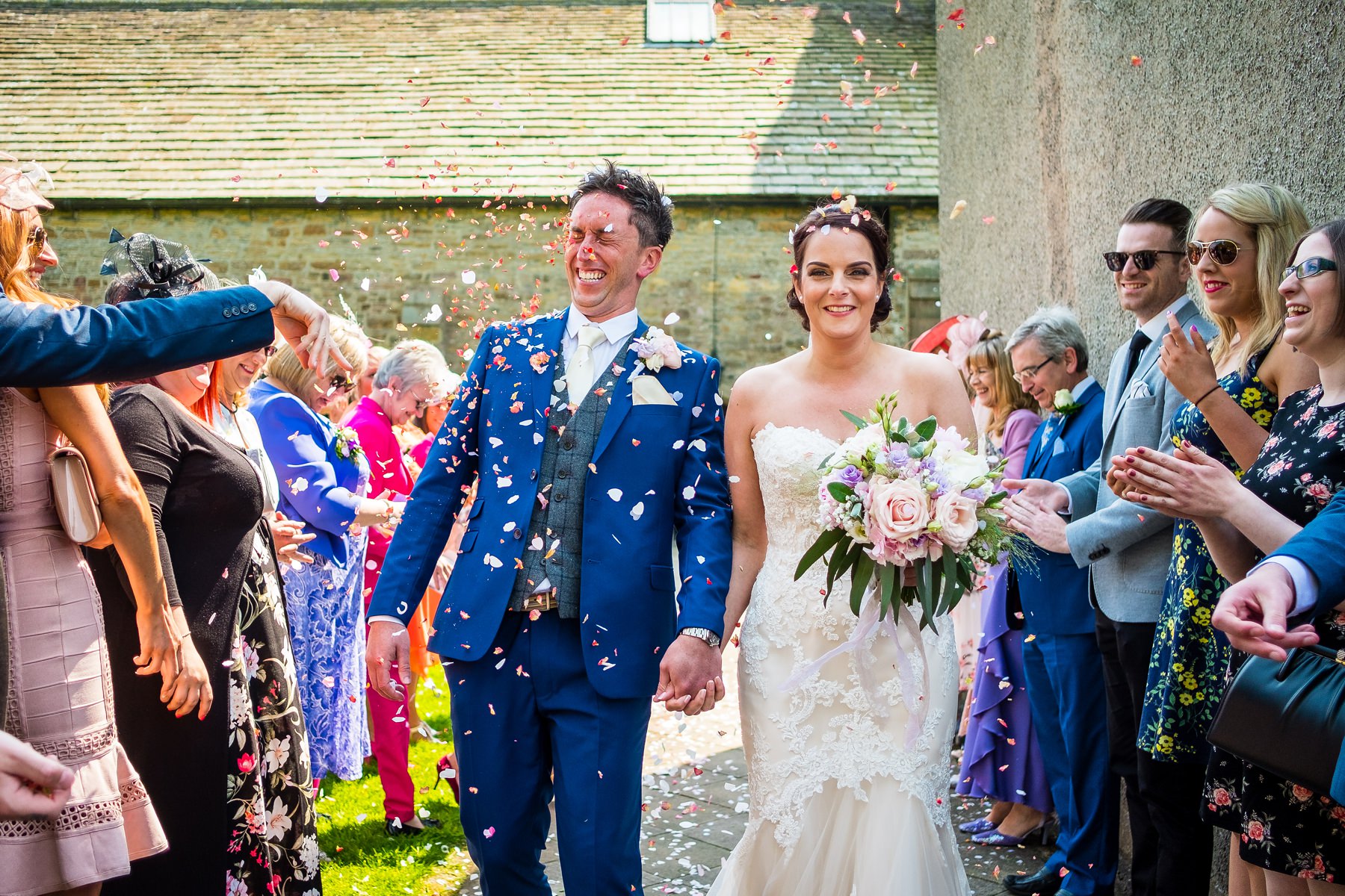walking through confetti