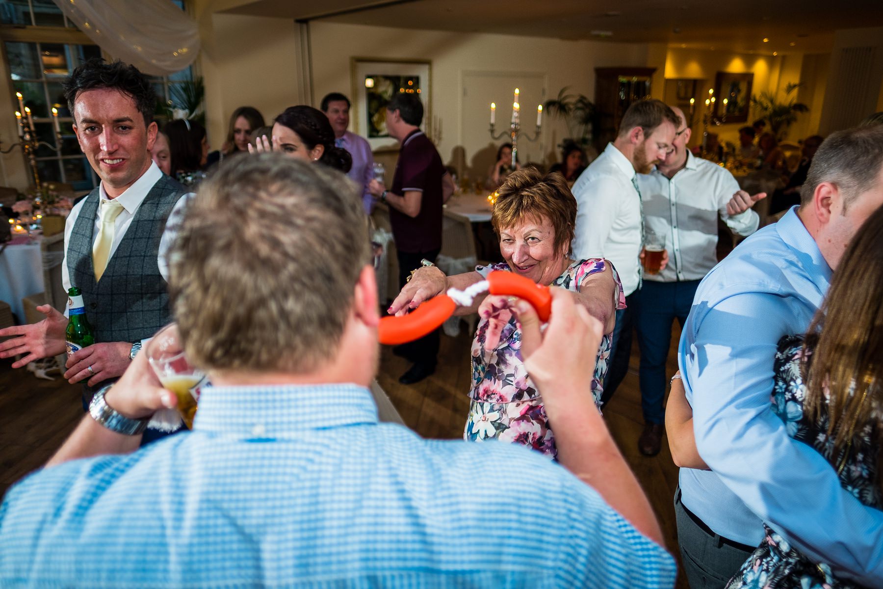 guests dancing to music at mitton hall, lancashire