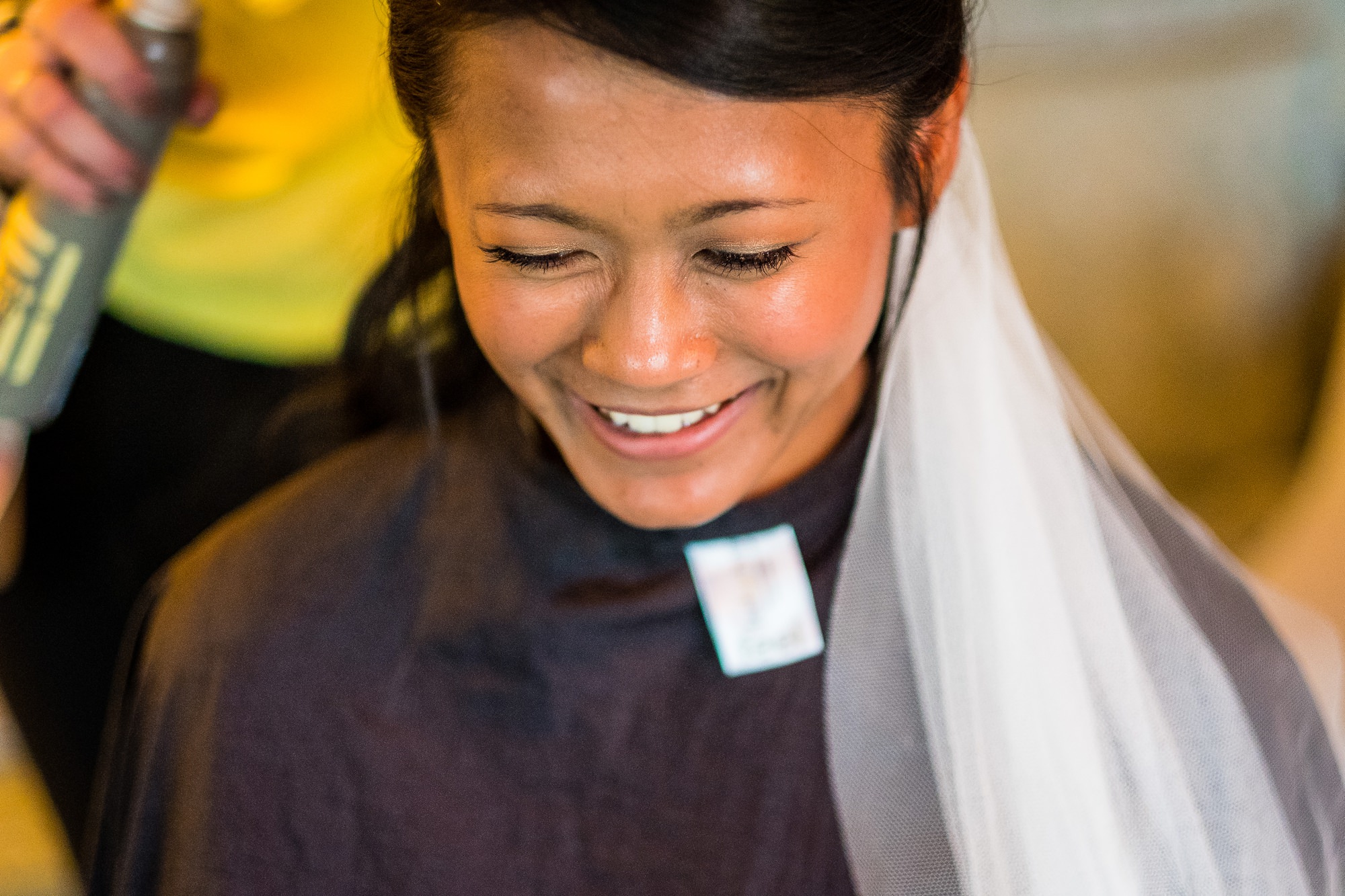 bride smiling