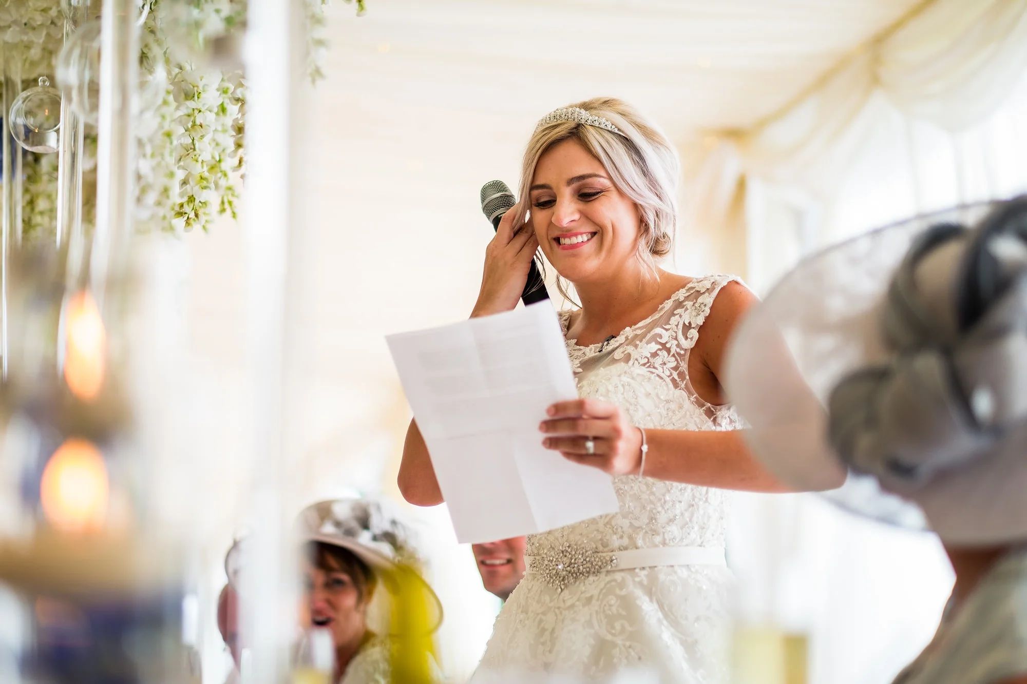 bride giving a speech