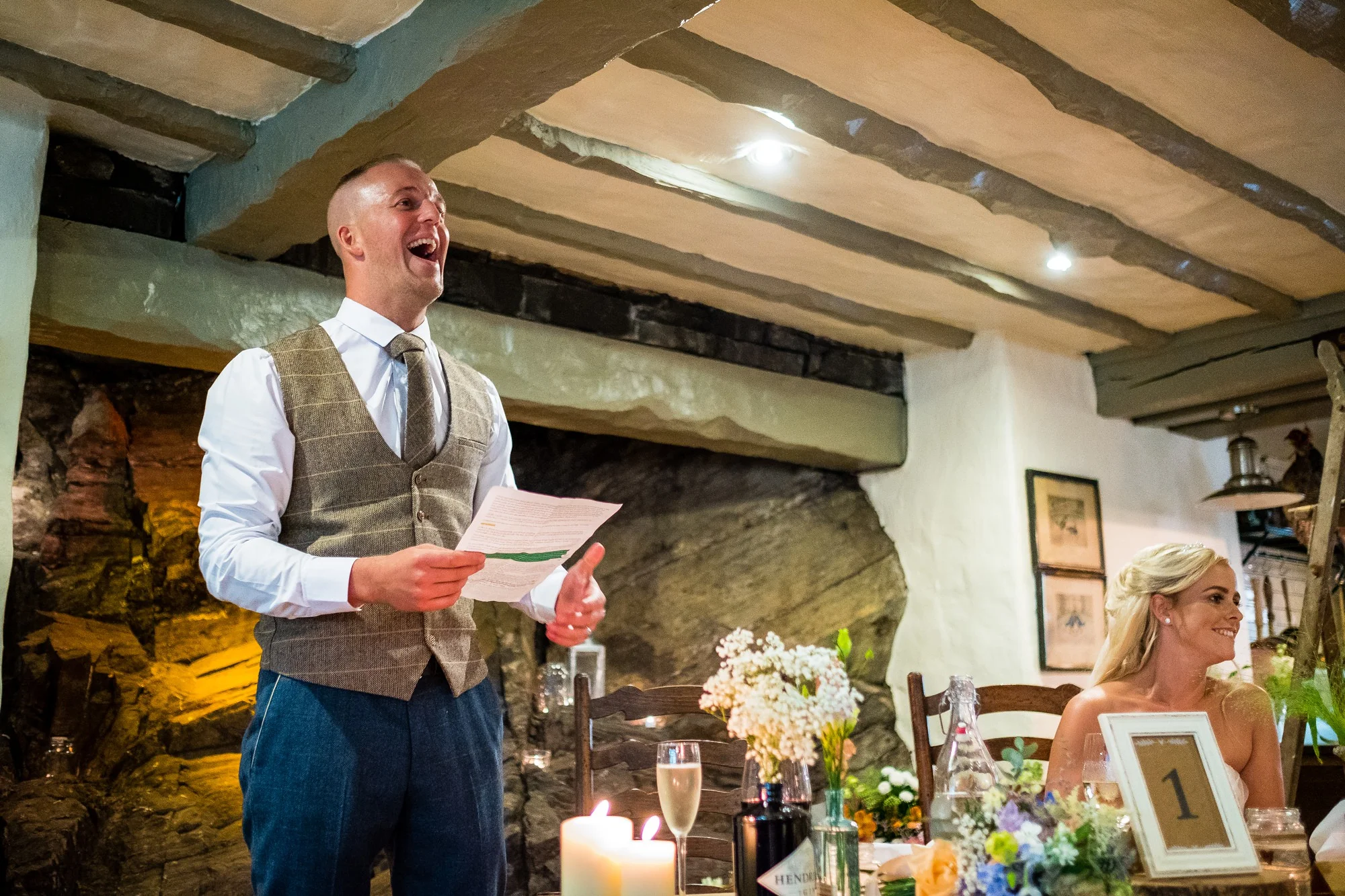 groom giving speech