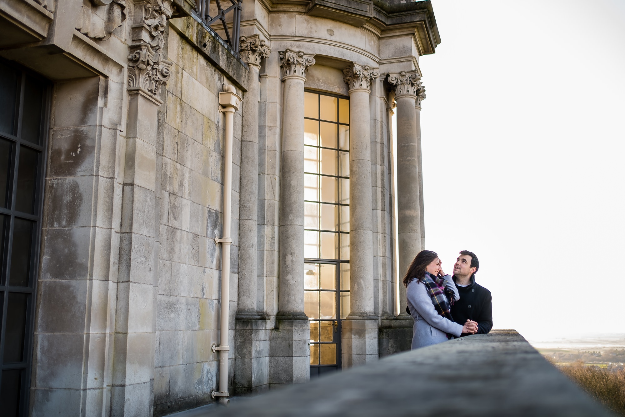 couple on top of memorial