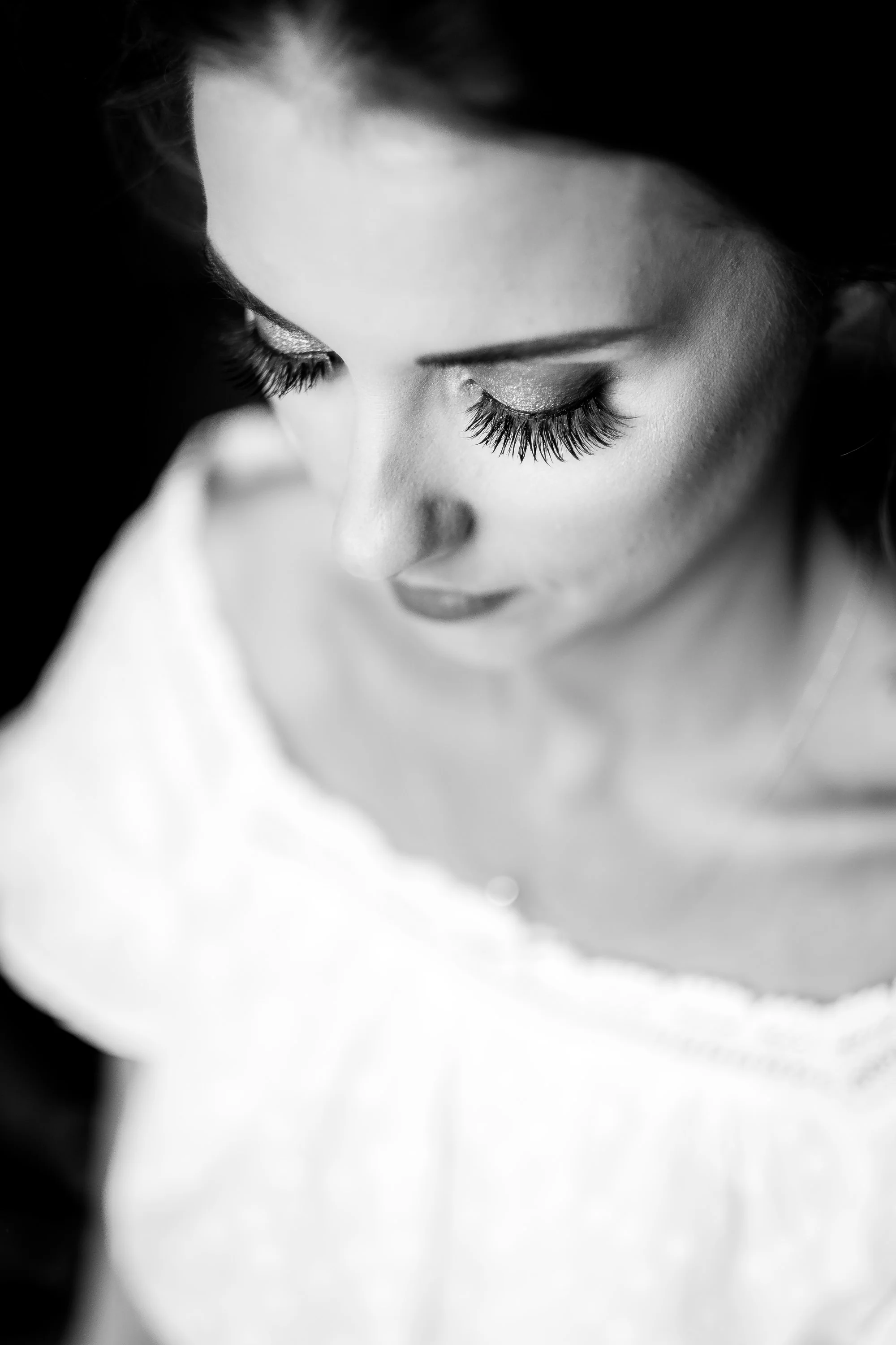 bride ready to get into her dress