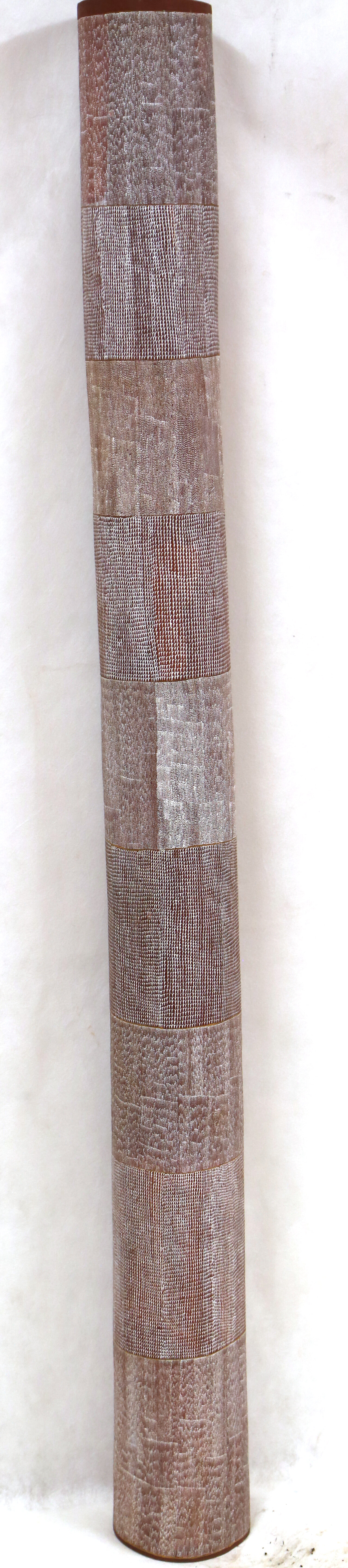  Owen Yalandja Ngalkodjek Yawkyawk (Lorrkon) Natural pigment on carved ironwood 192 x 16 x 16cm Maningrida Catalog #2868-18  SOLD  